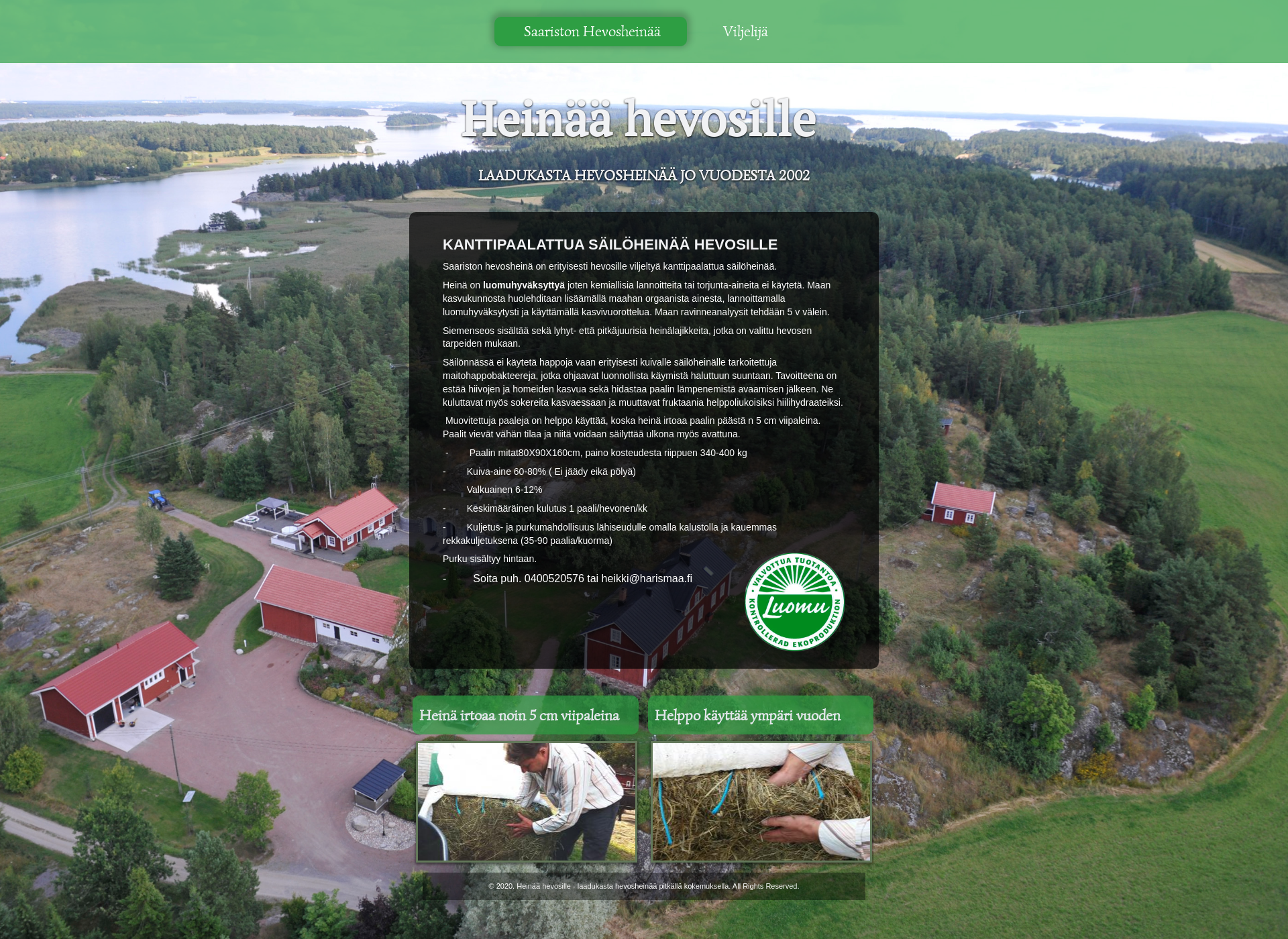 Skärmdump för hevosheinaa.fi