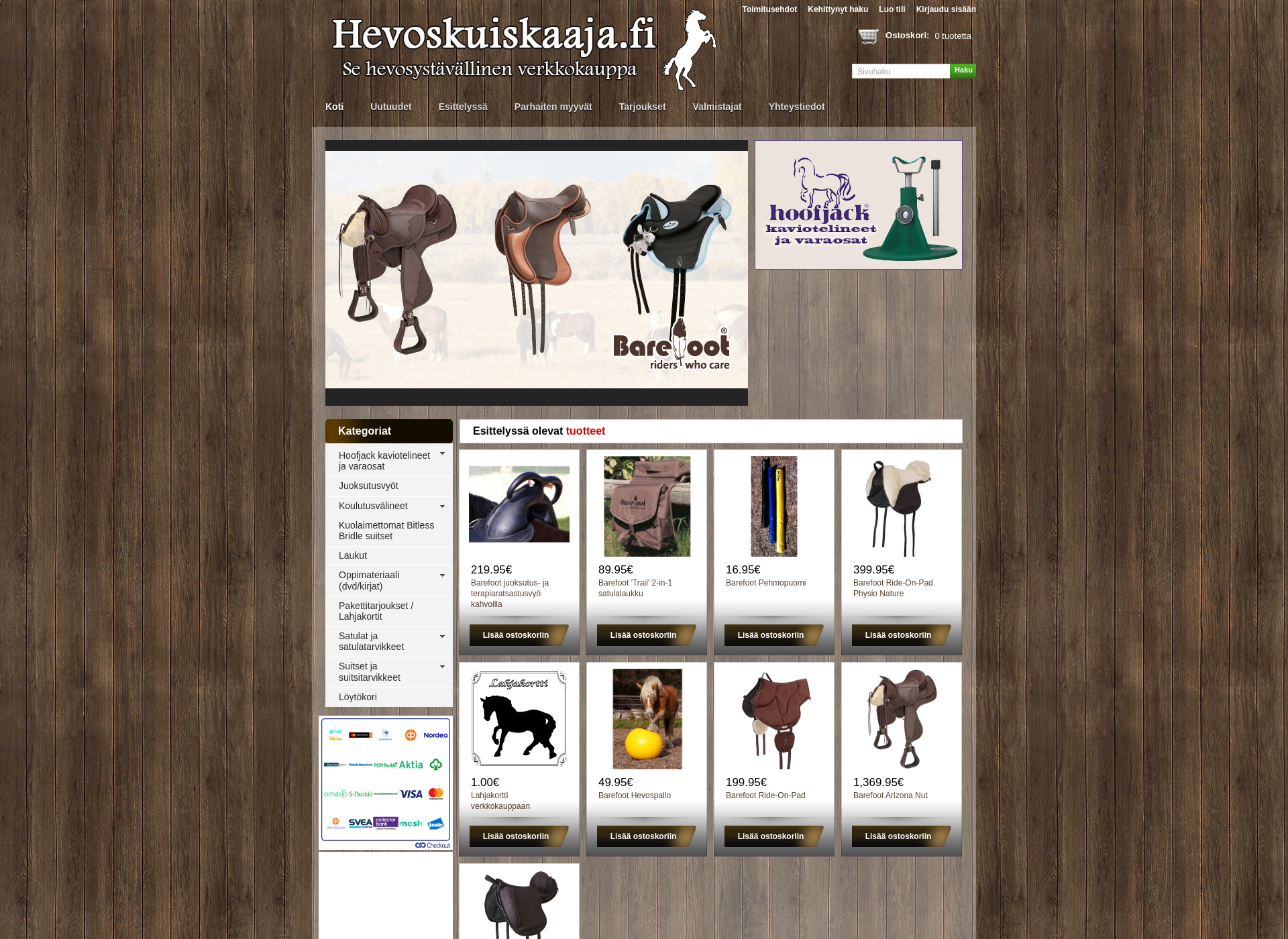 Screenshot for hevoskuiskaaja.fi
