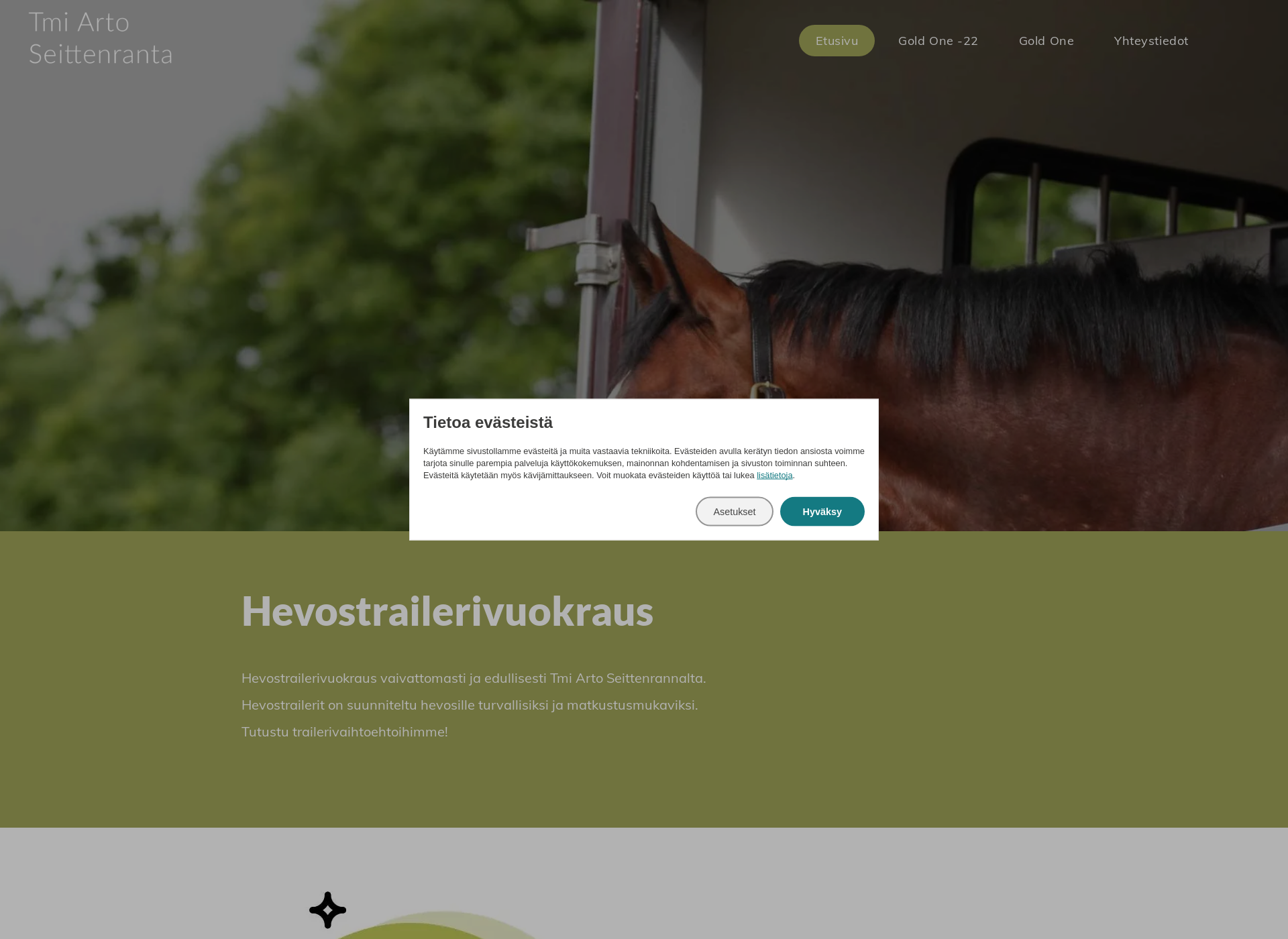 Screenshot for hevostrailerinvuokraus.fi