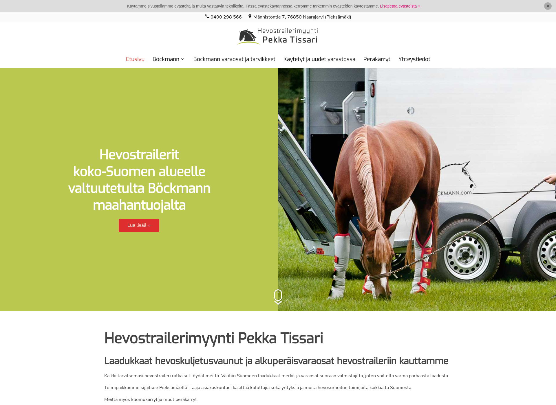 Screenshot for hevostrailerit.fi