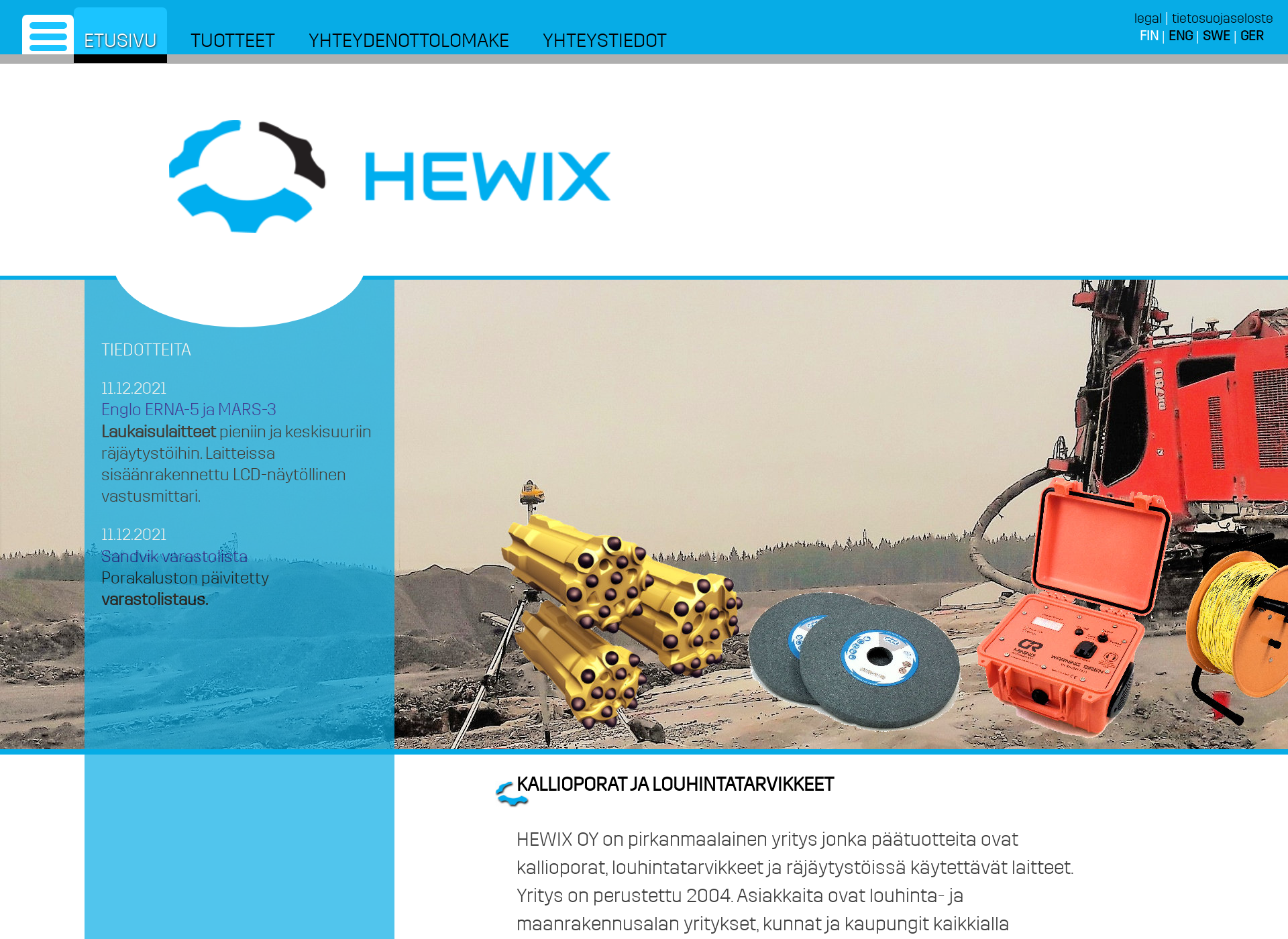 Näyttökuva hewix.fi