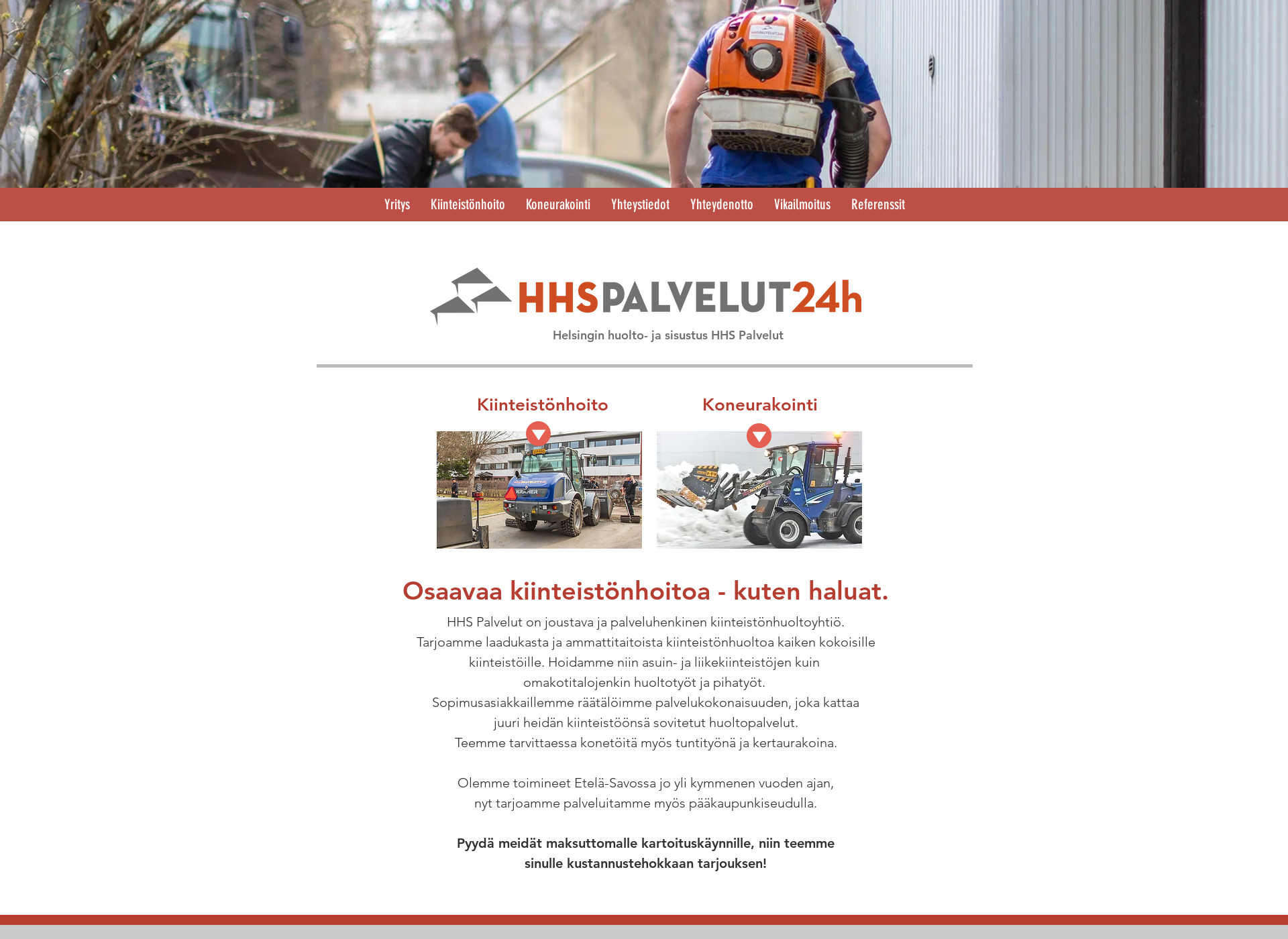 Screenshot for hhspalvelut.fi
