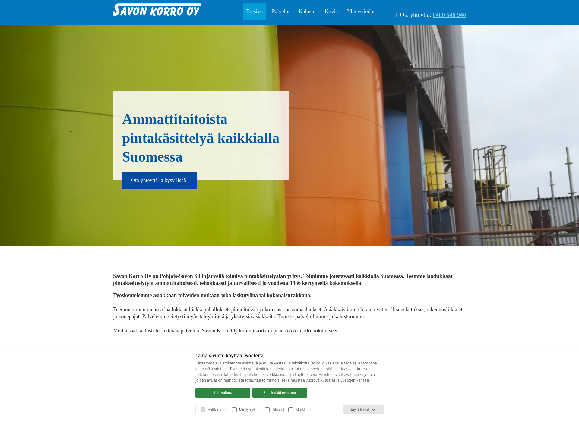 Screenshot for hiekkapuhalluksetsiilinjarvi.fi