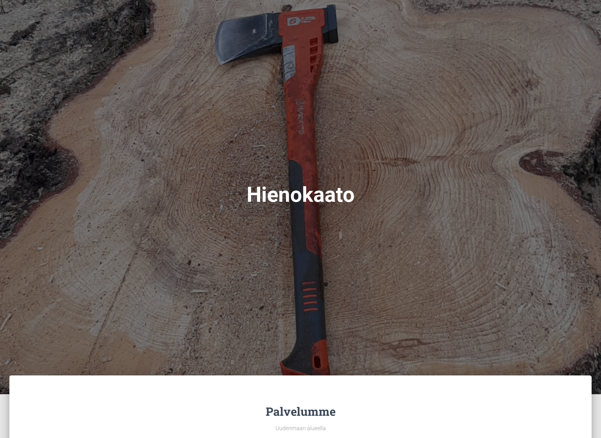 Skärmdump för hienokaato.fi