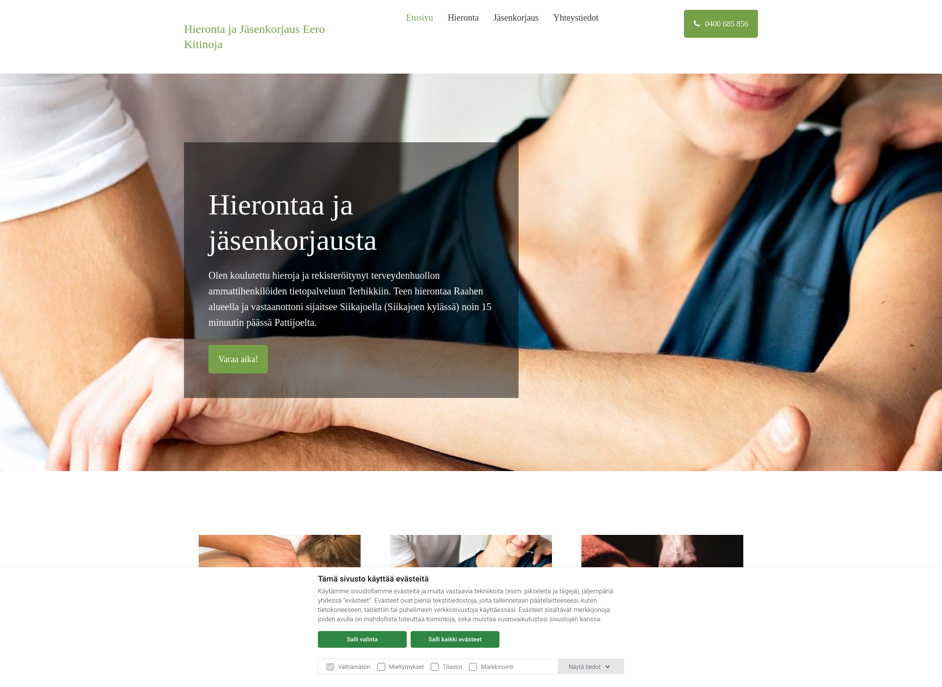 Screenshot for hierojakitinoja.fi
