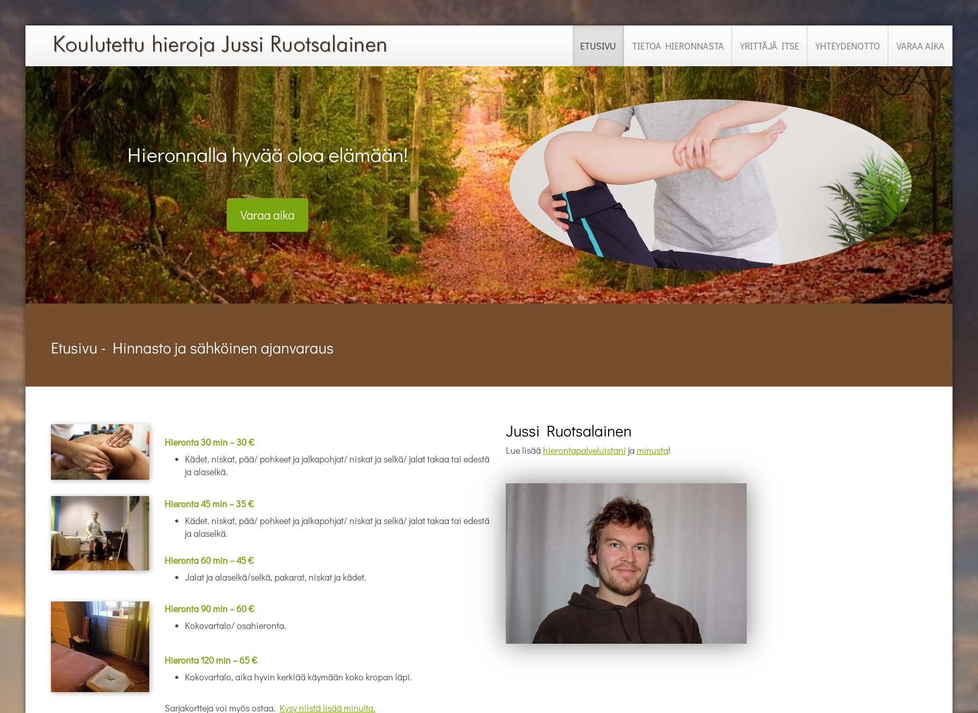 Screenshot for hierojamikkeli.fi