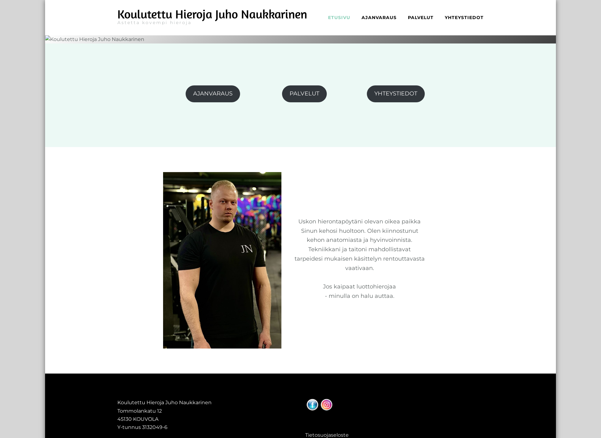 Screenshot for hierojanaukkarinen.fi