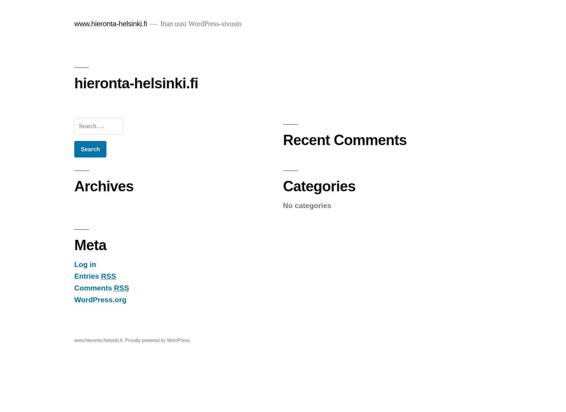 Skärmdump för hieronta-helsinki.fi