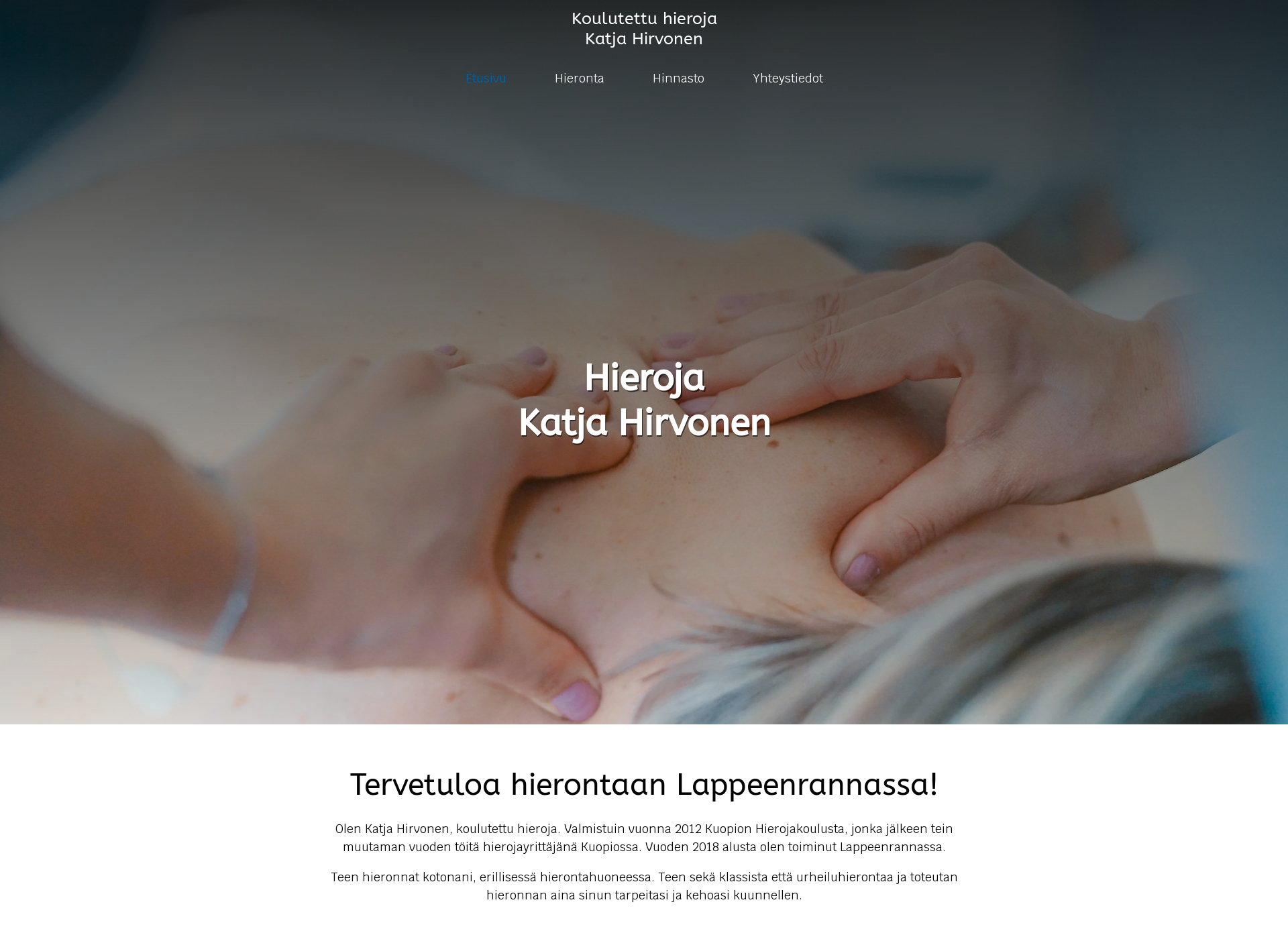 Screenshot for hierontakatjahirvonen.fi