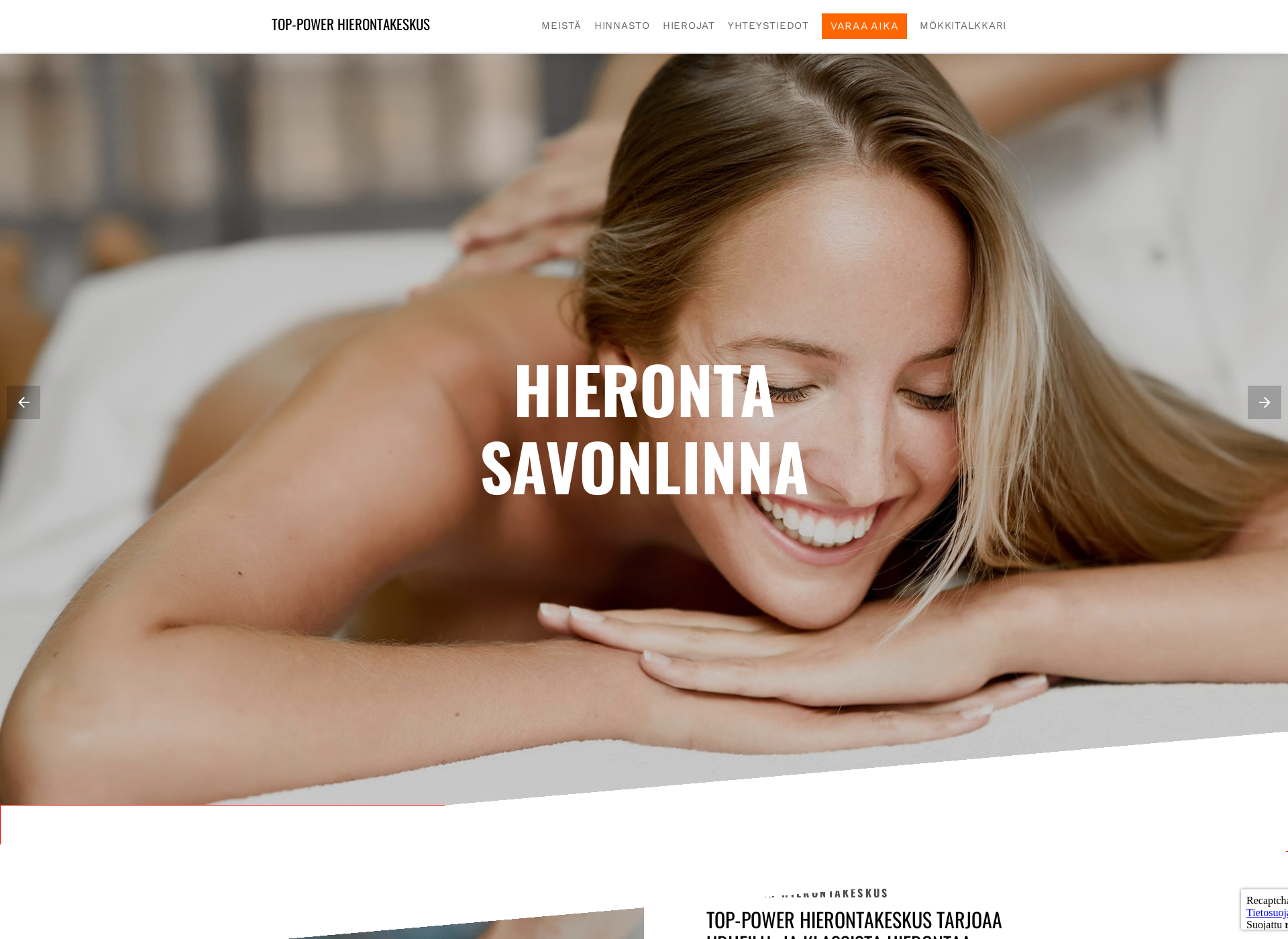 Screenshot for hierontapalvelu.fi
