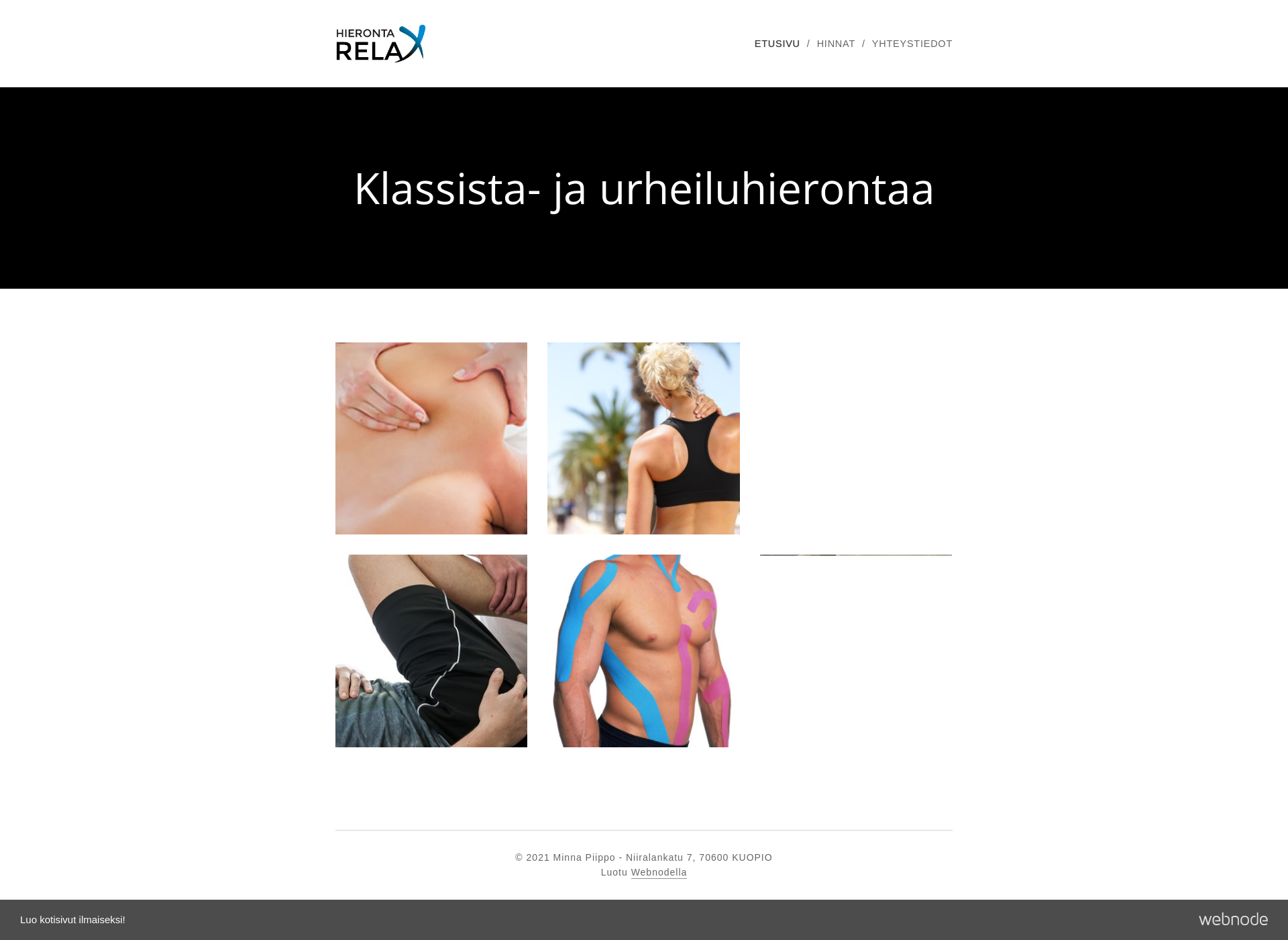 Näyttökuva hierontarelax.fi