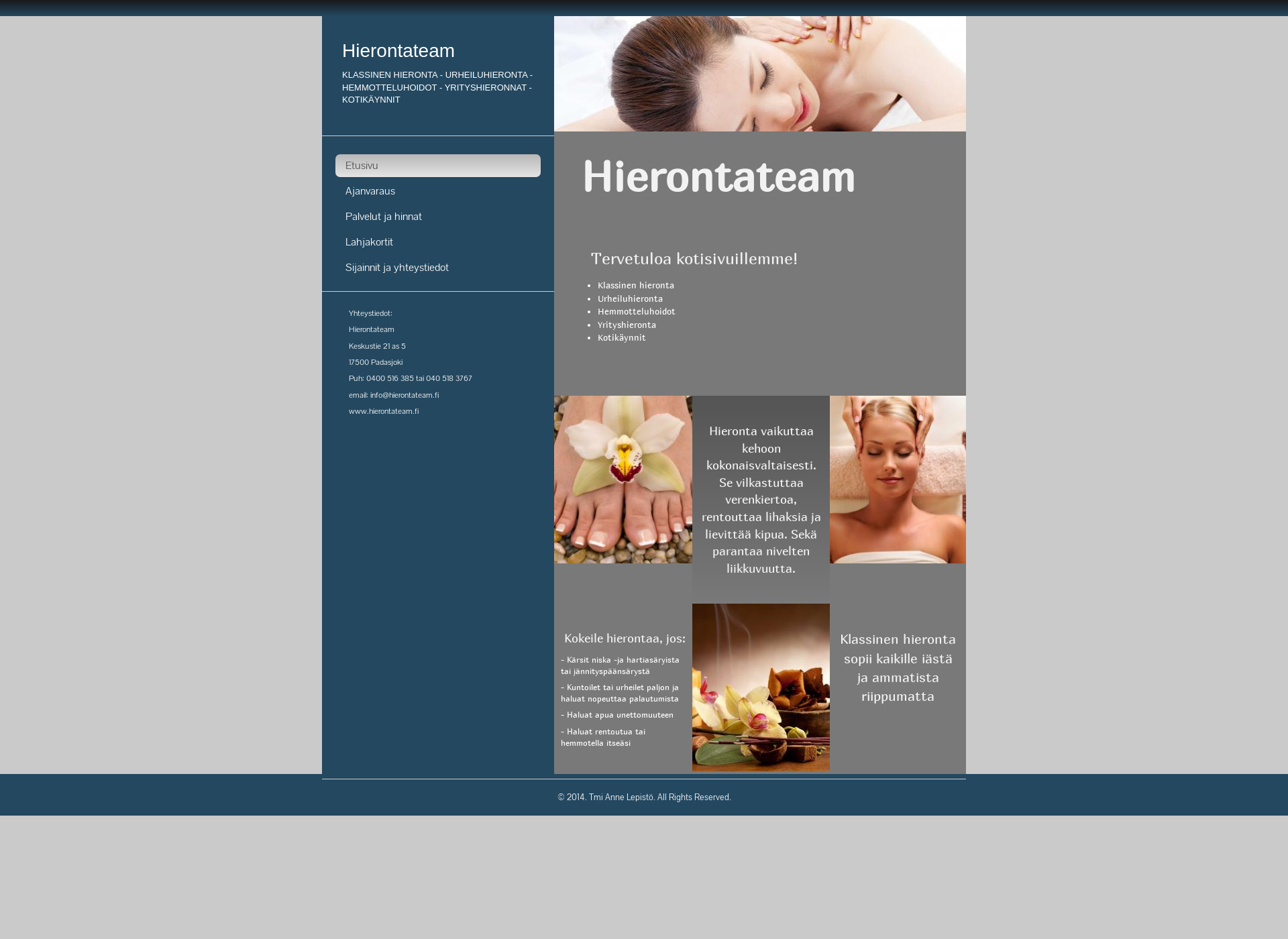 Screenshot for hierontateam.fi