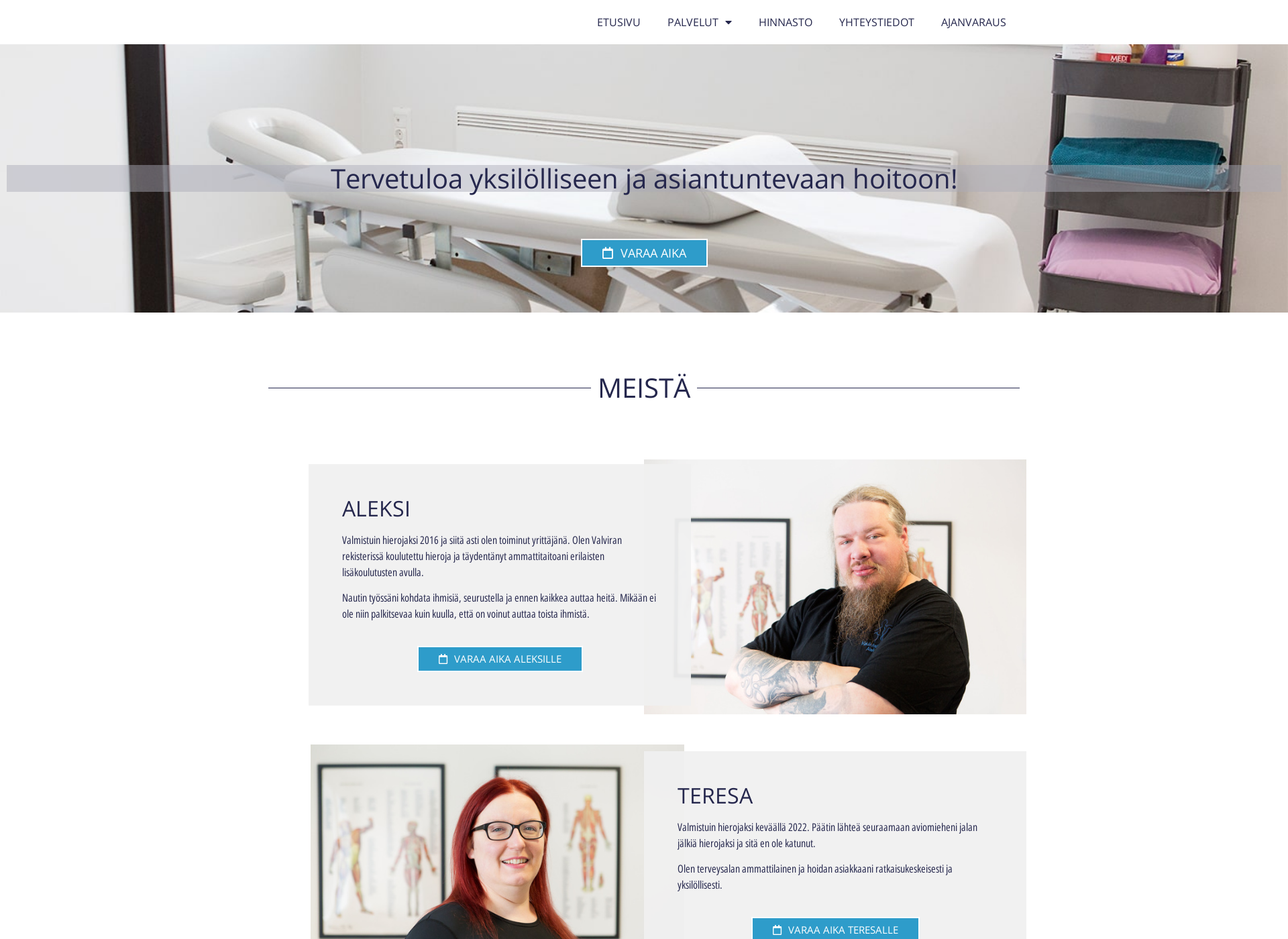 Screenshot for hierontaterapeuttilaine.fi
