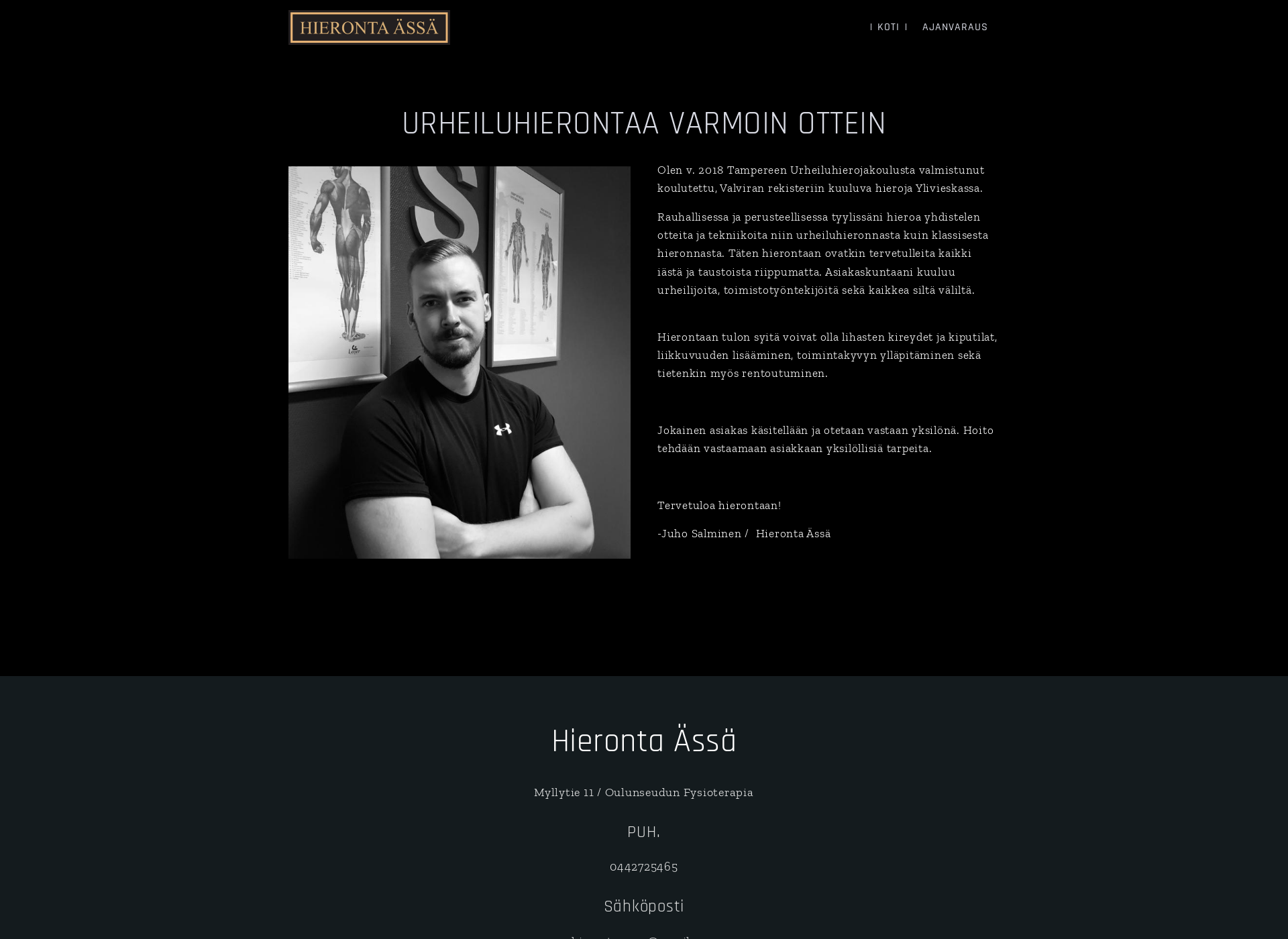 Skärmdump för hierontaässä.fi