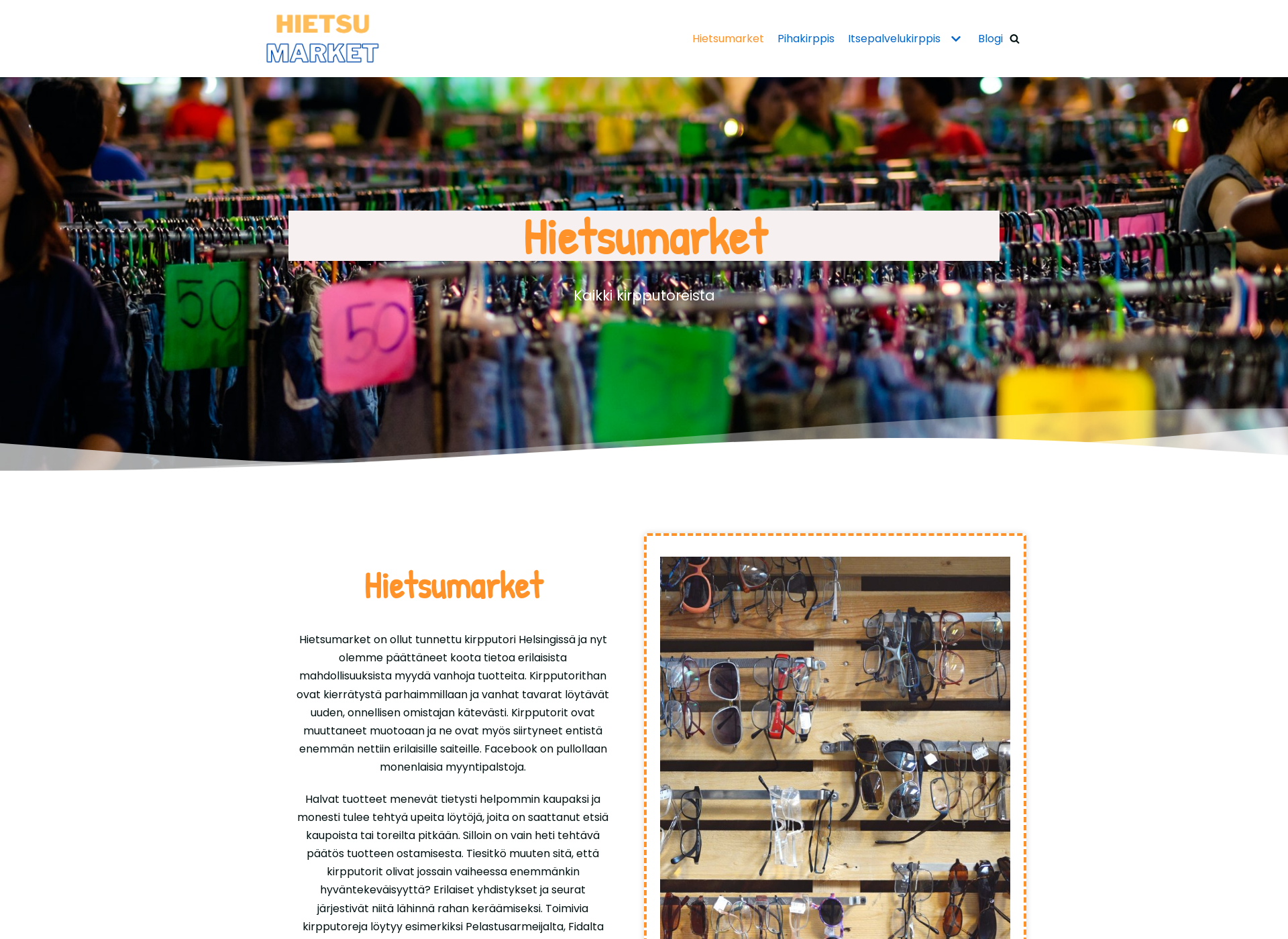 Screenshot for hietsumarket.fi