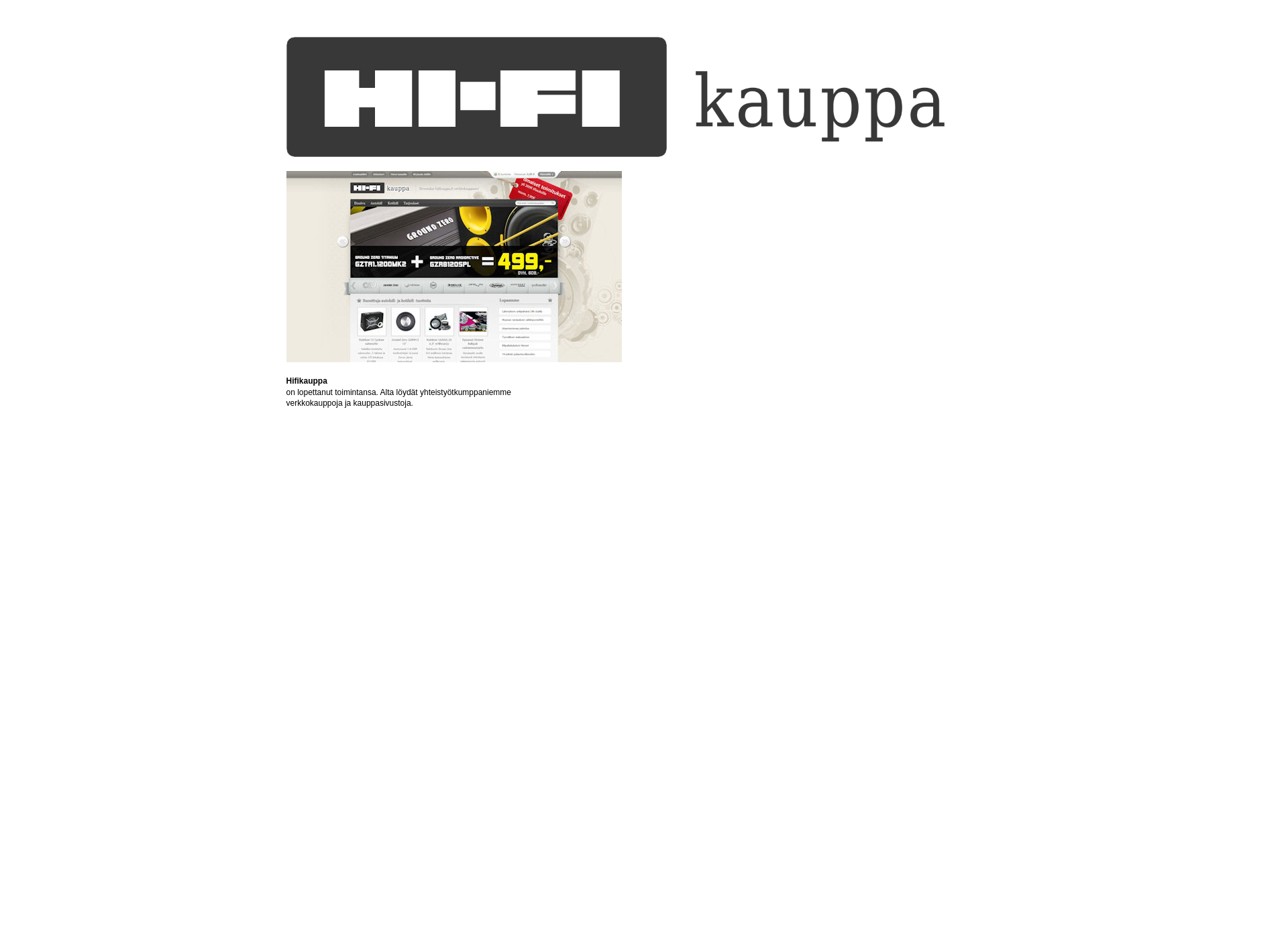 Screenshot for hifikauppa.fi