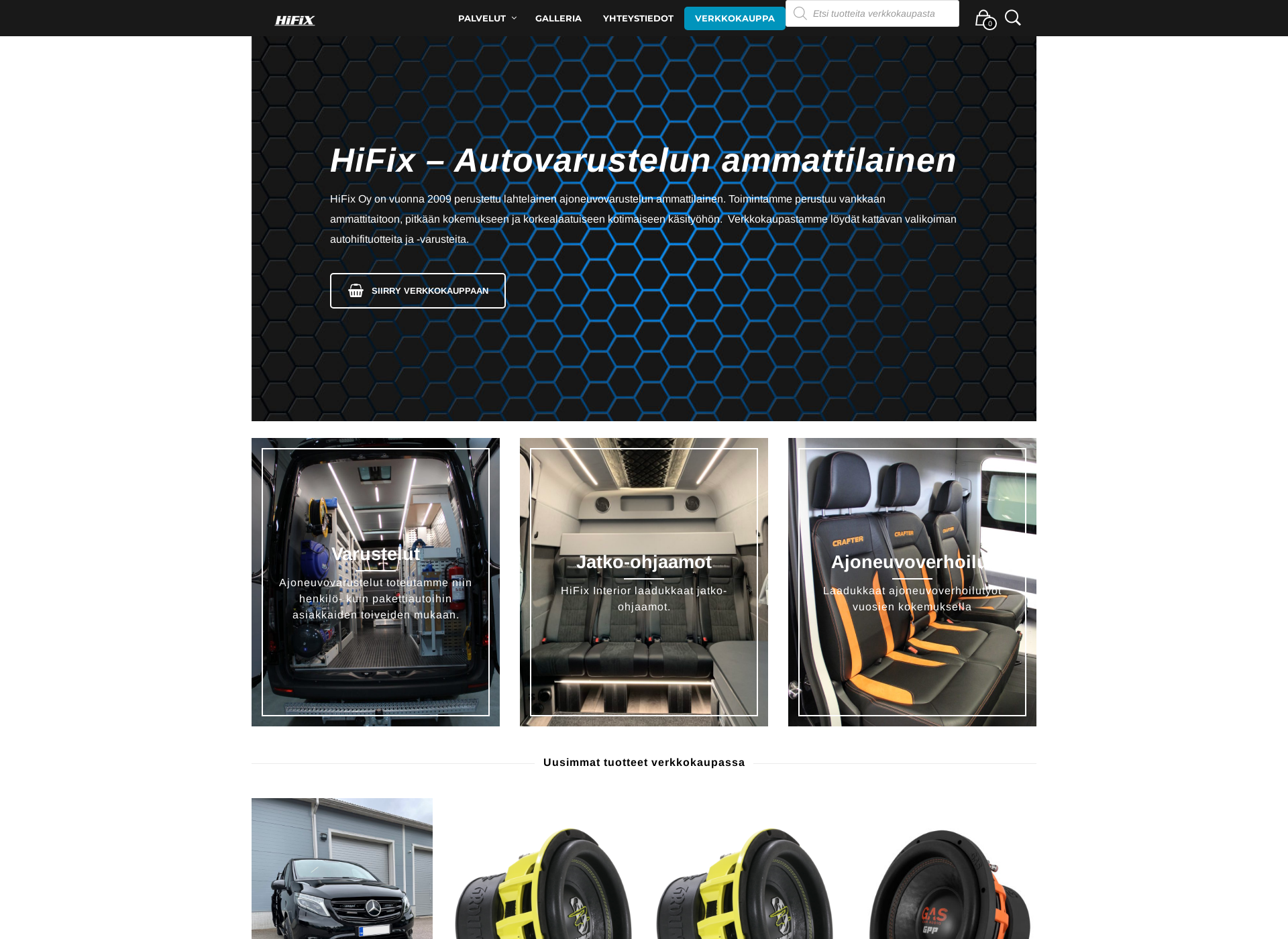 Skärmdump för hifix.fi