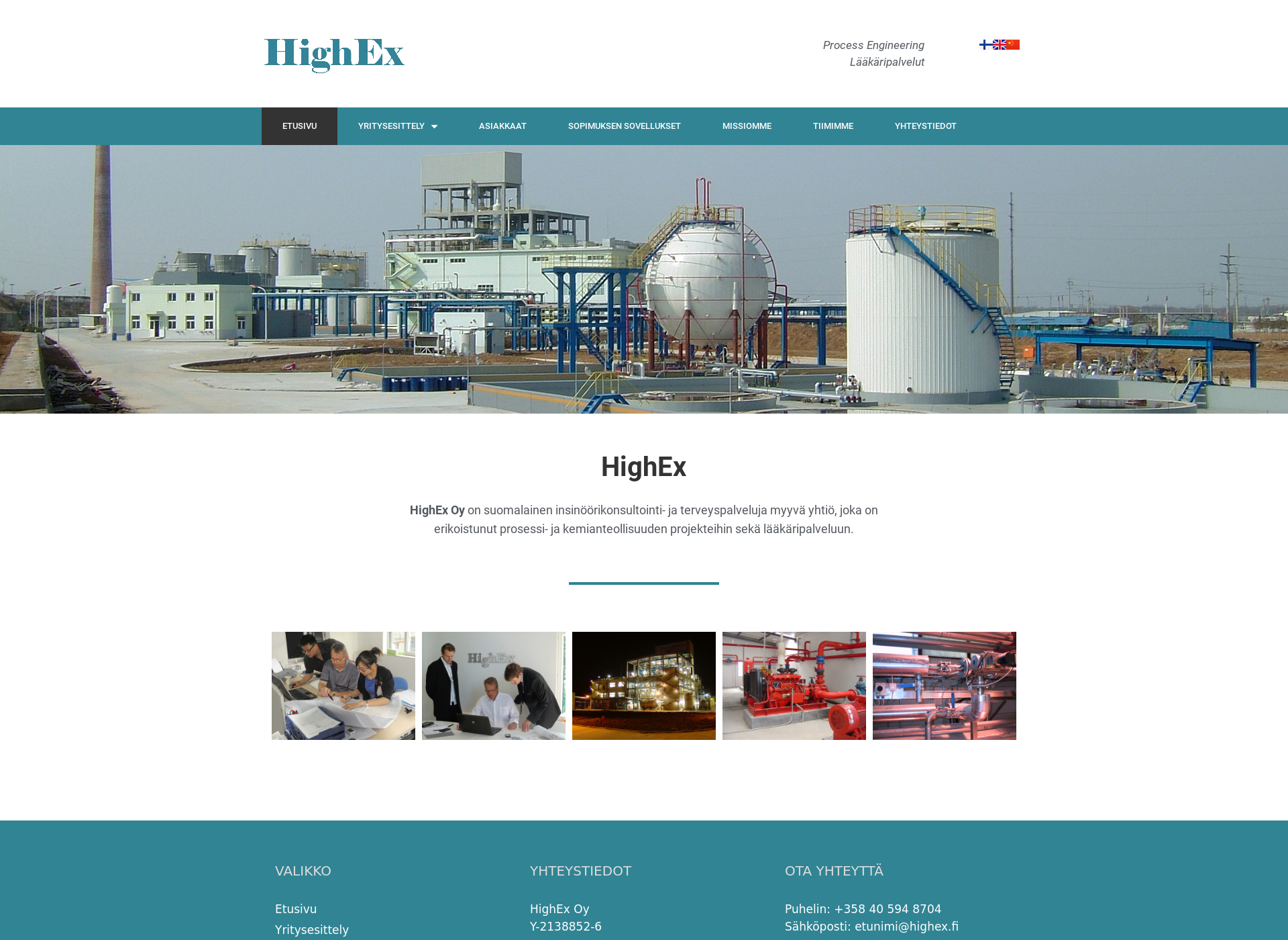 Screenshot for highex.fi