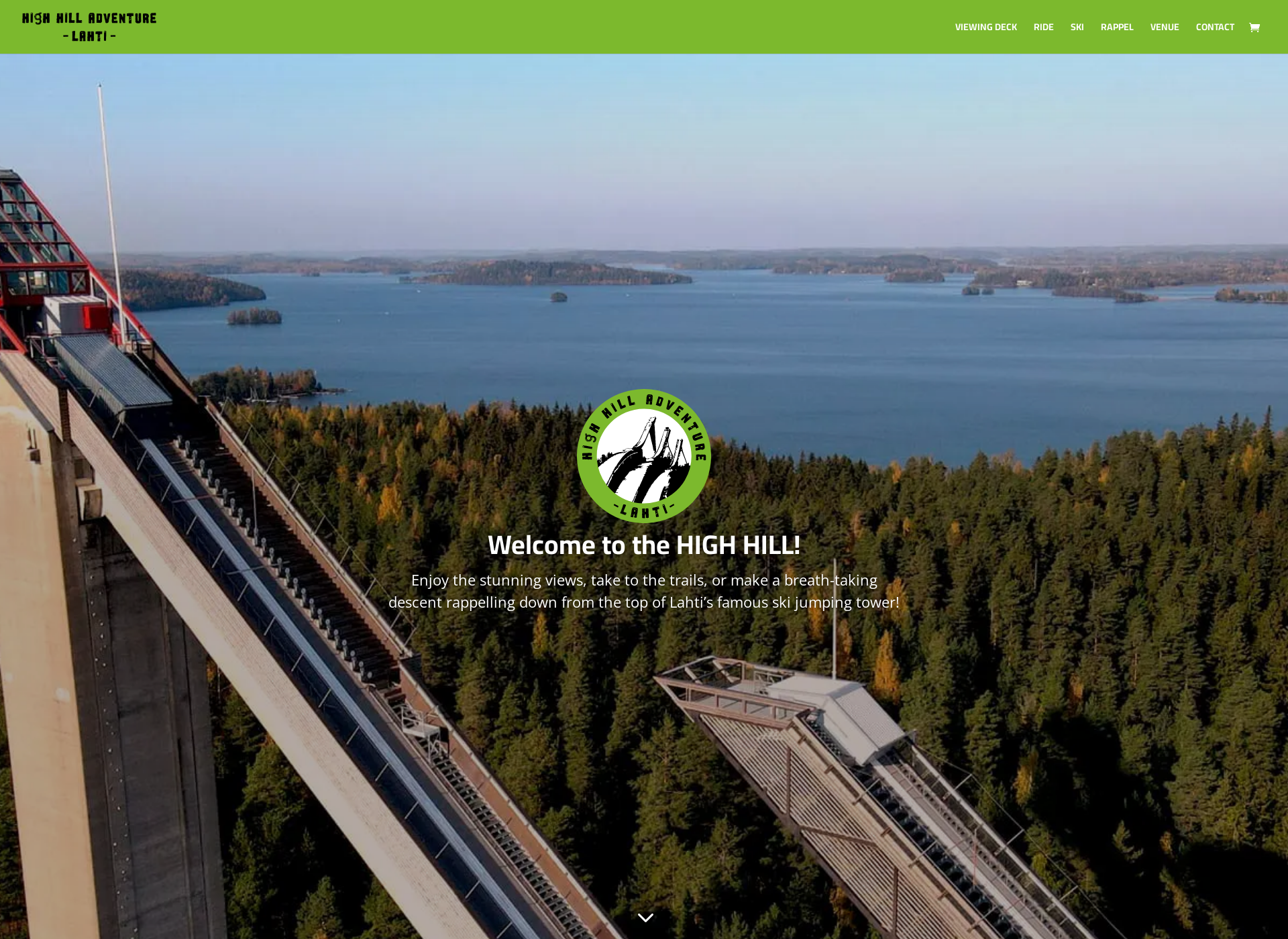 Skärmdump för highhilladventure.fi