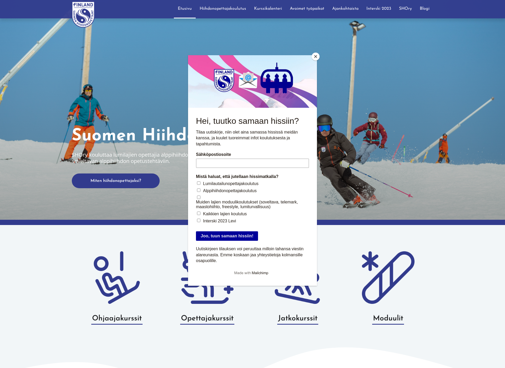 Screenshot for hiihdonopettajat.fi