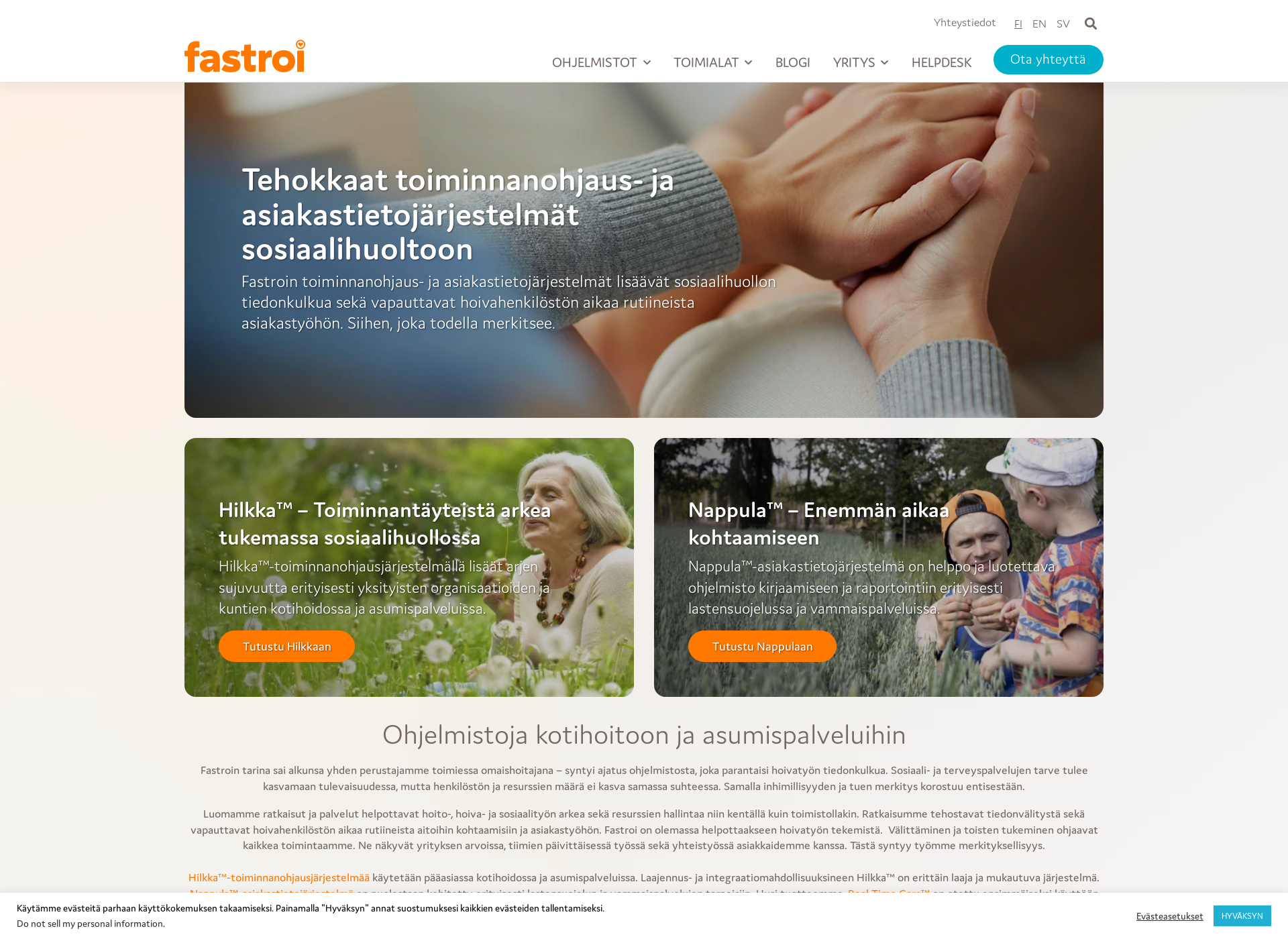 Screenshot for hilkka.fi
