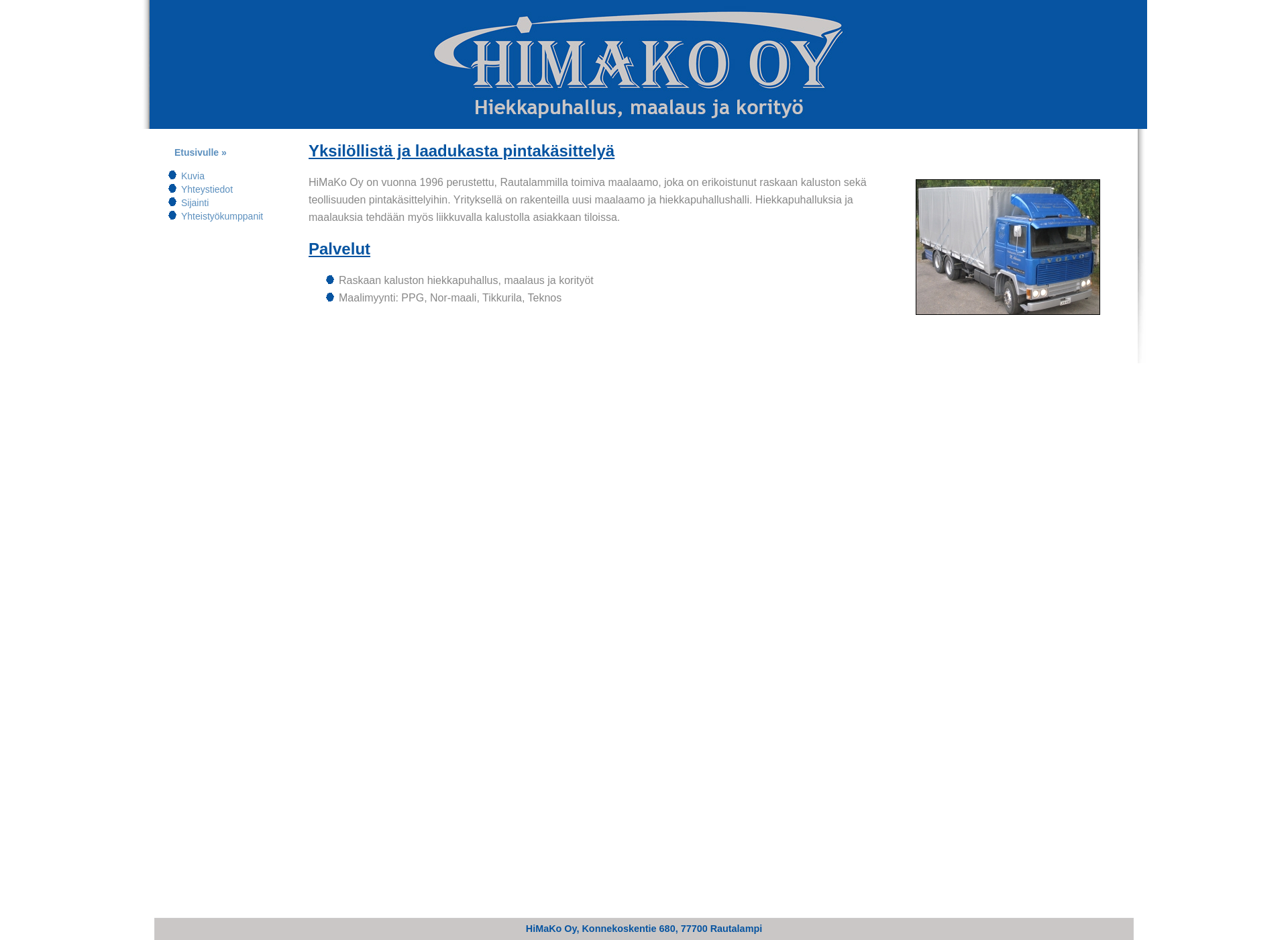Skärmdump för himako.fi
