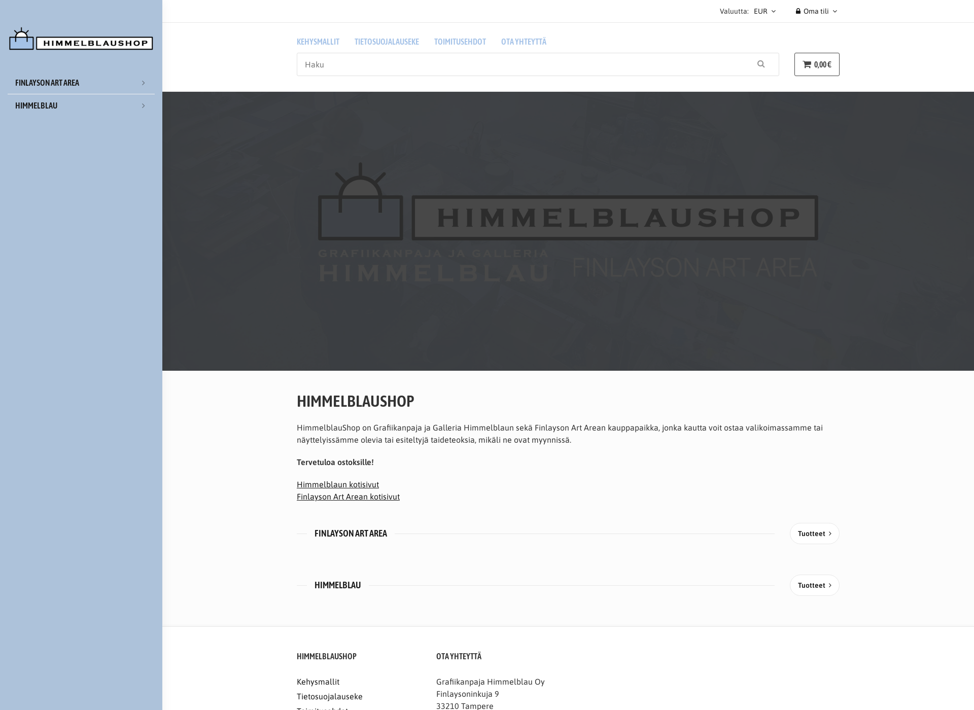 Screenshot for himmelblaushop.fi