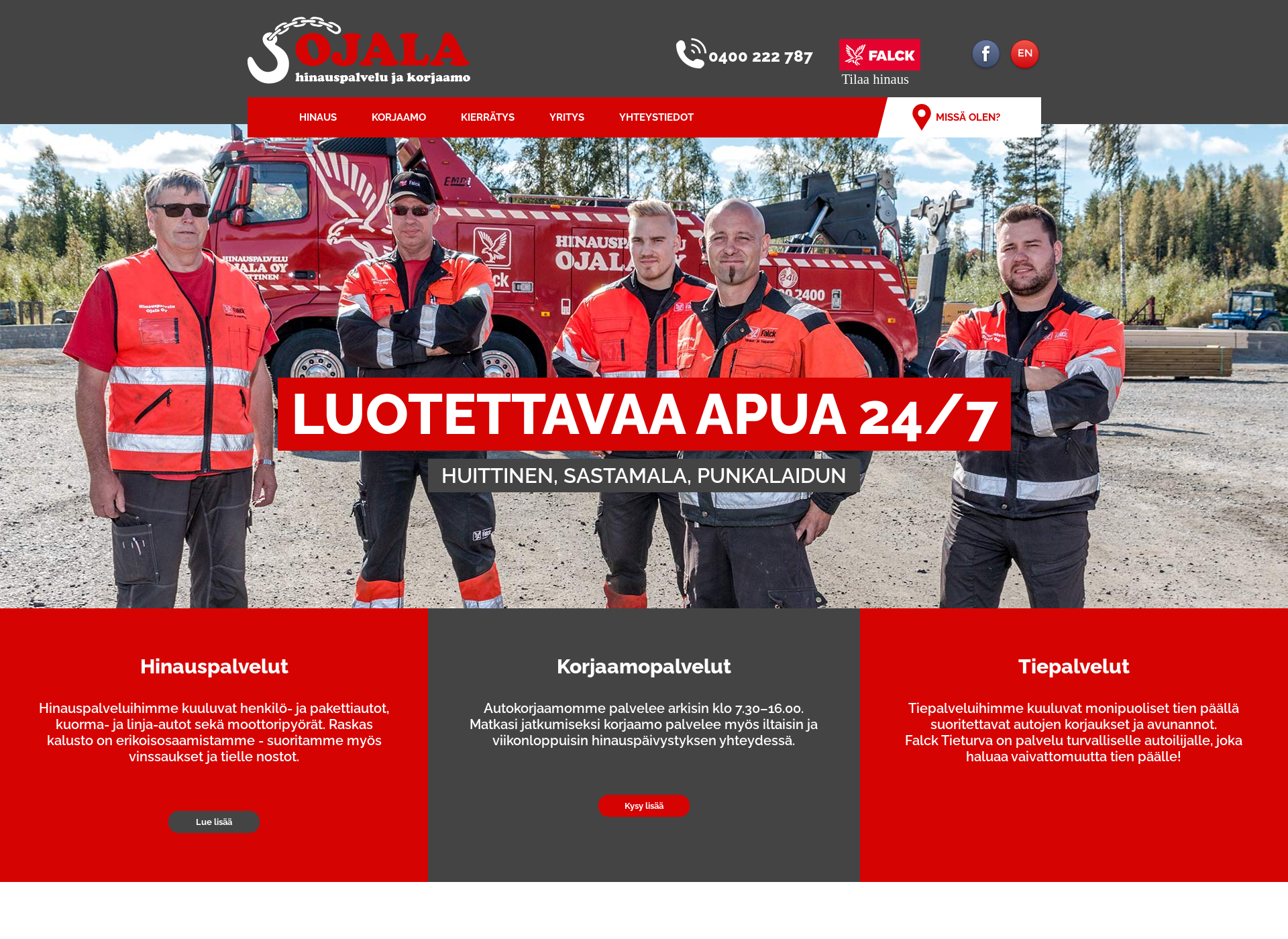 Screenshot for hinaus-ojala.fi