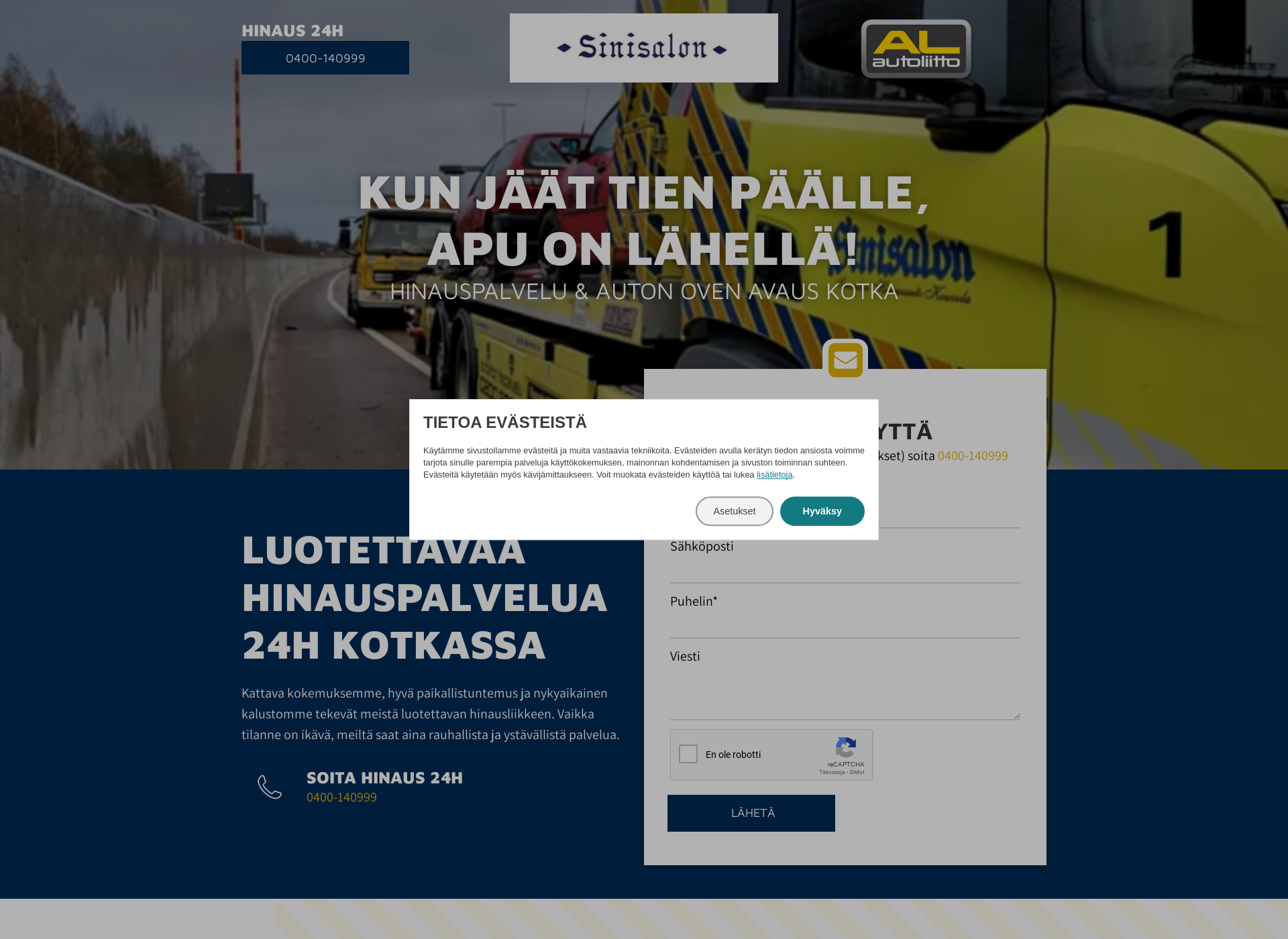 Screenshot for hinauskotka.fi
