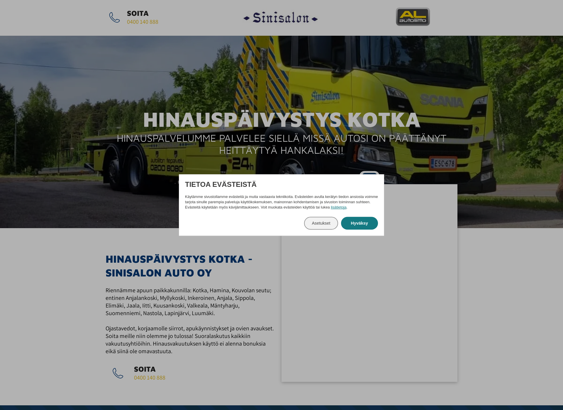 Screenshot for hinauspaivystyskotka.fi