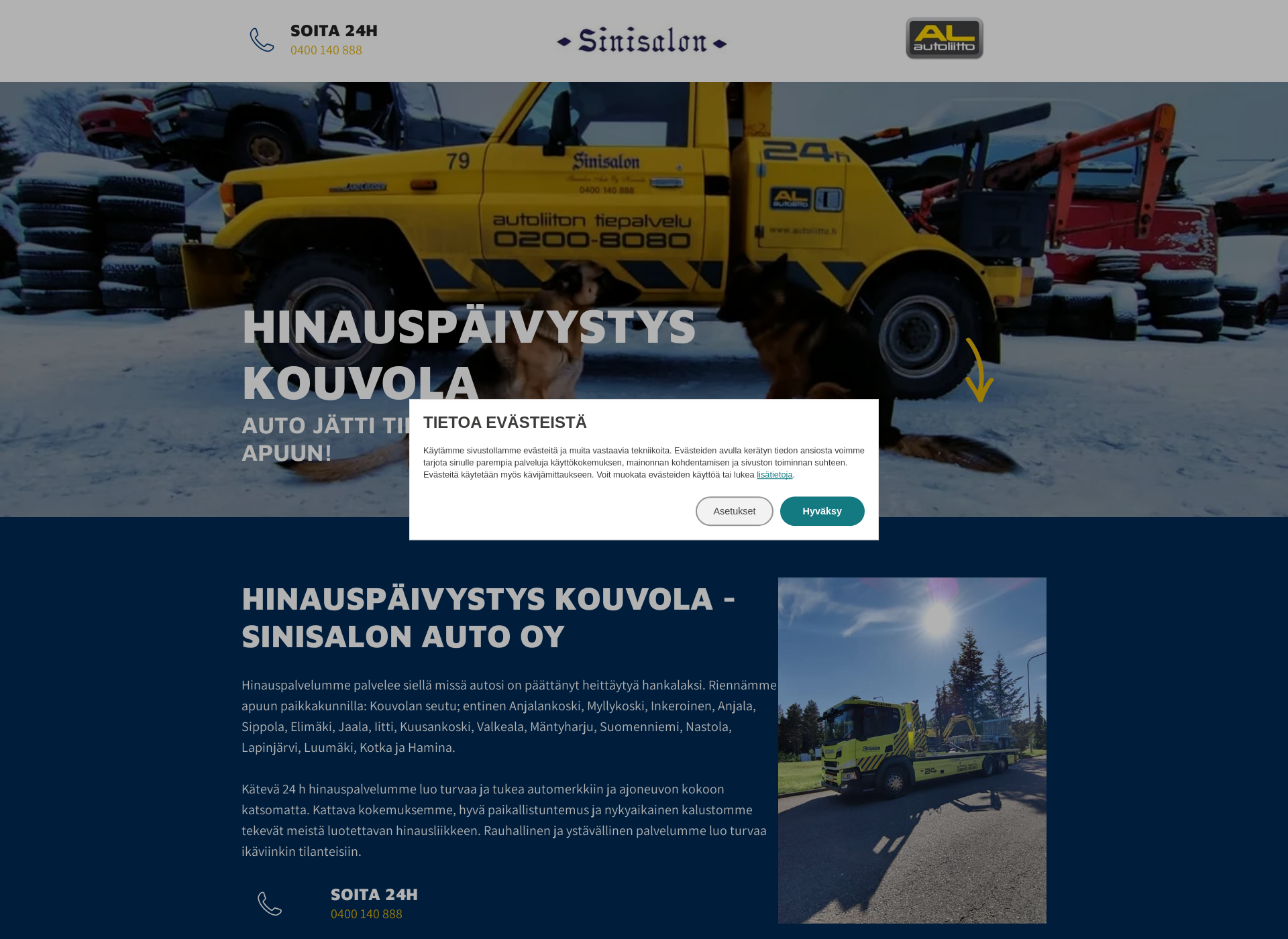 Screenshot for hinauspaivystyskouvola.fi