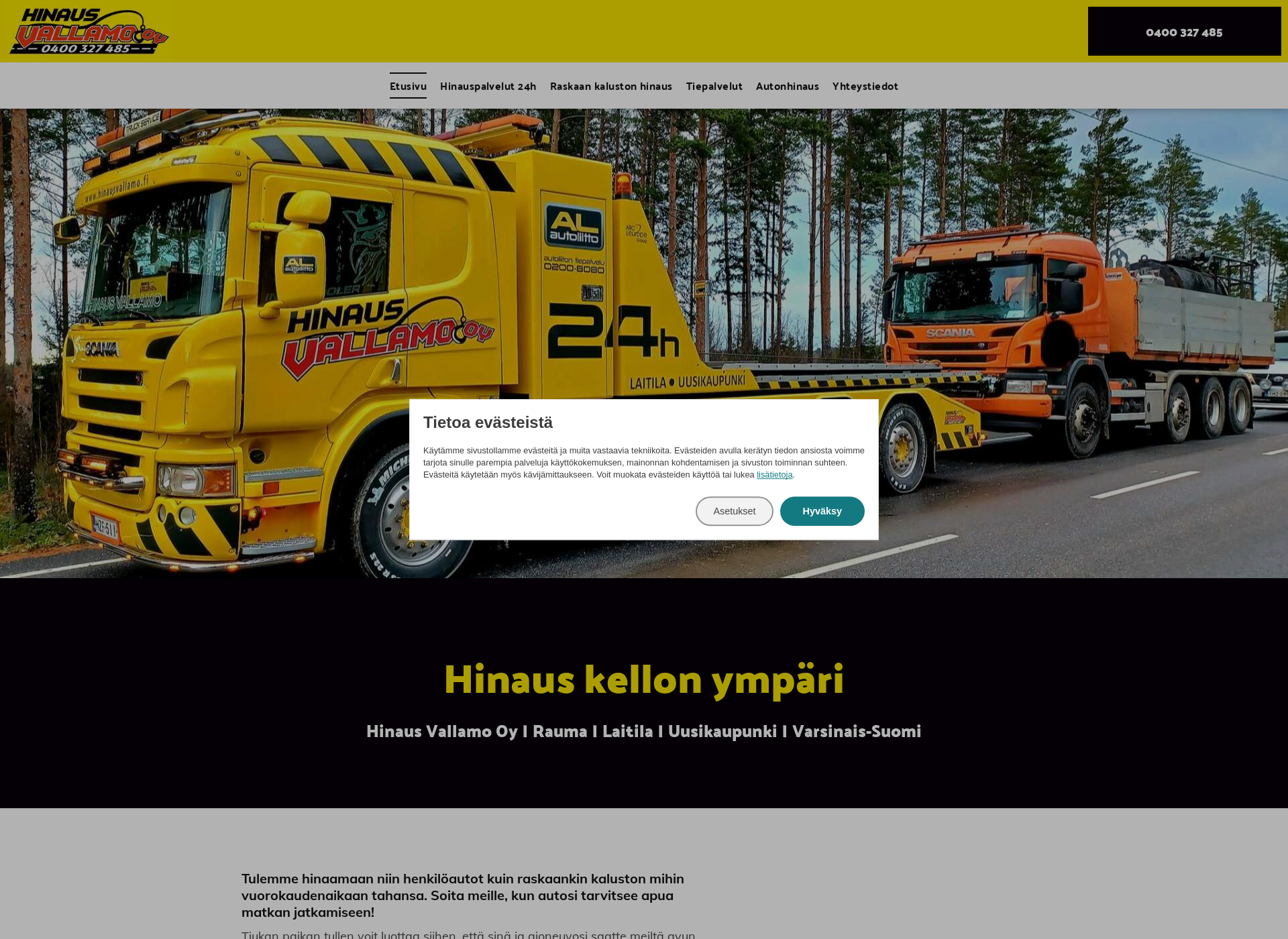 Screenshot for hinausvallamo.fi