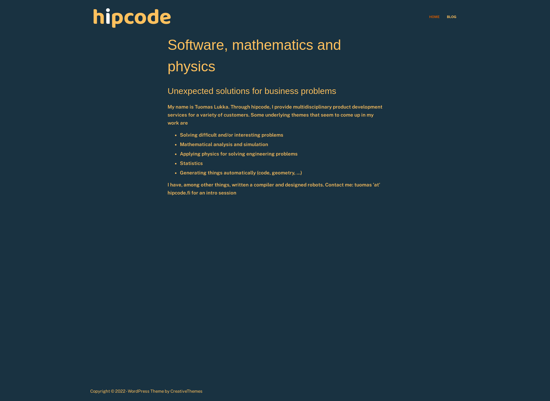 Screenshot for hipcode.fi