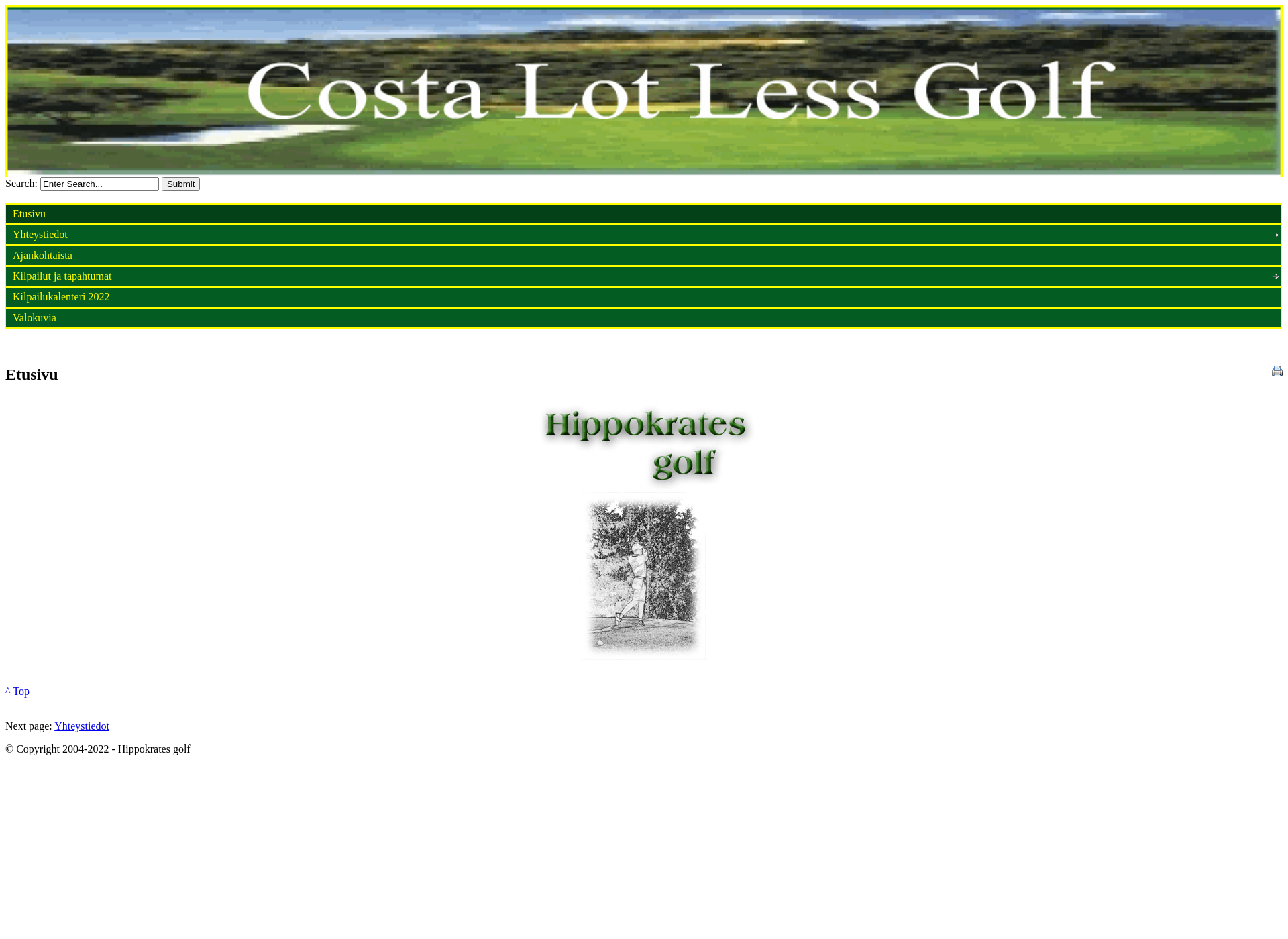 Screenshot for hippokratesgolf.fi