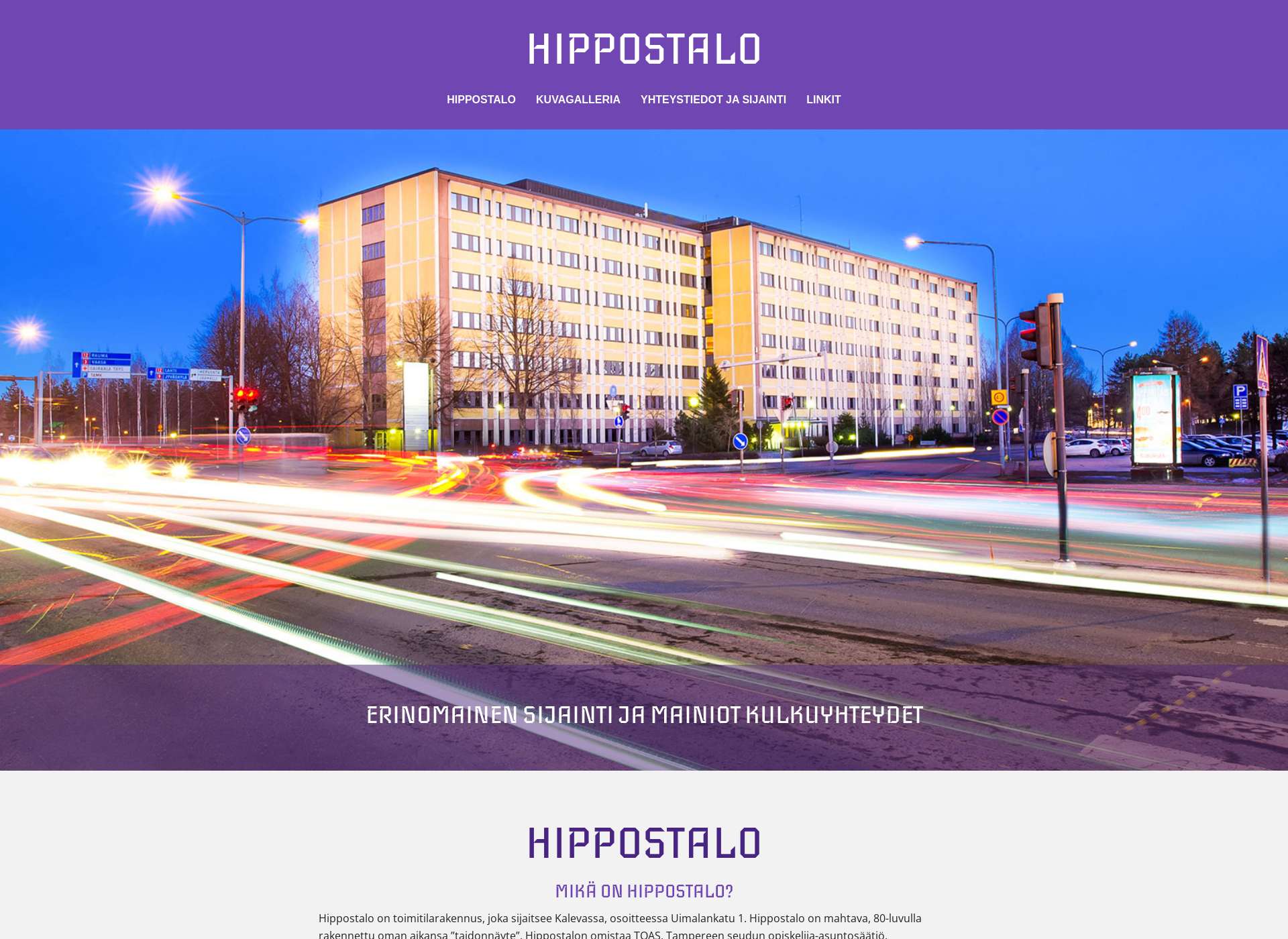Skärmdump för hippostalo.fi