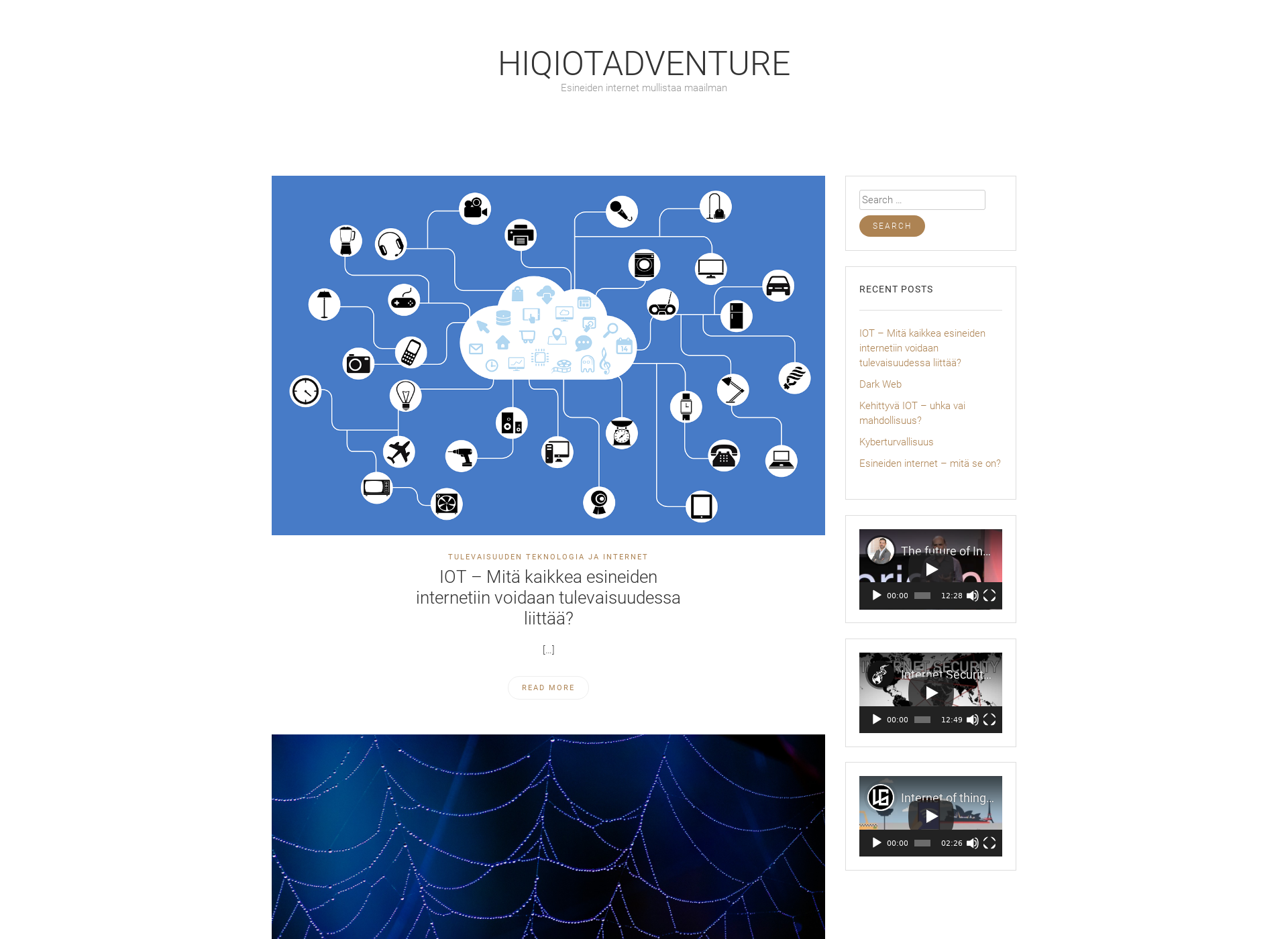 Skärmdump för hiqiotadventure.fi