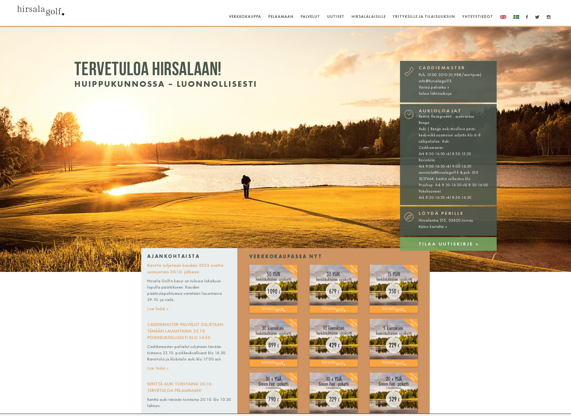 Screenshot for hirsalagolf.fi