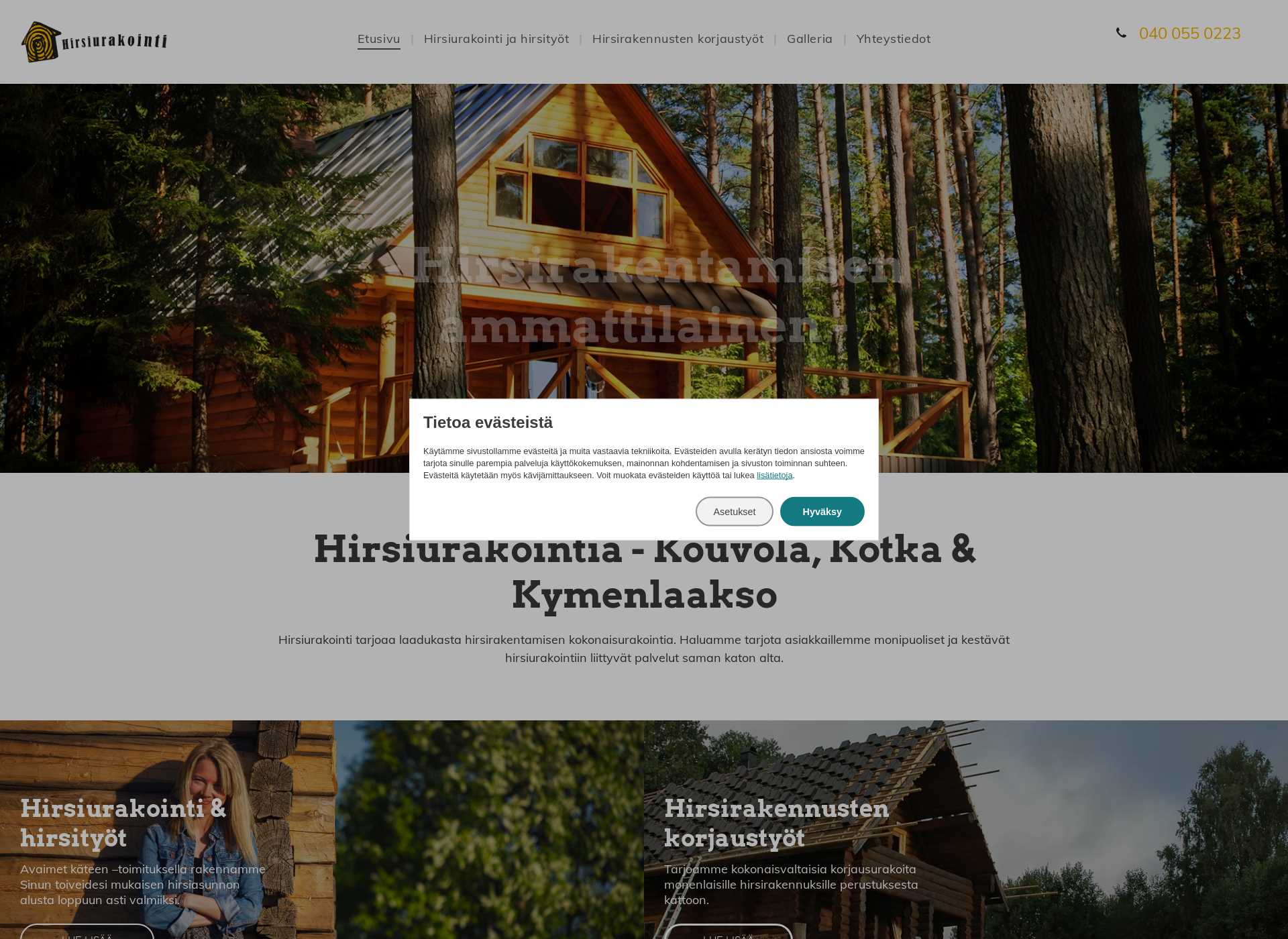 Screenshot for hirsiurakointi.fi