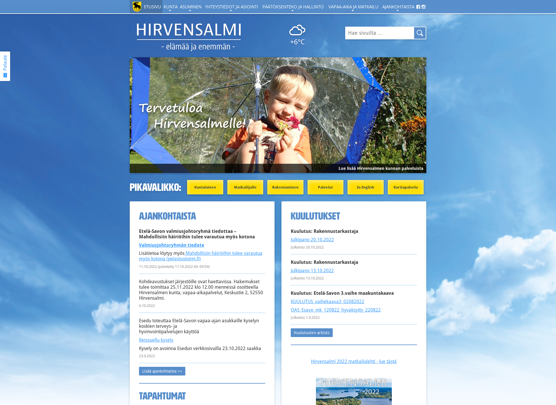 Screenshot for hirvensalmi.fi