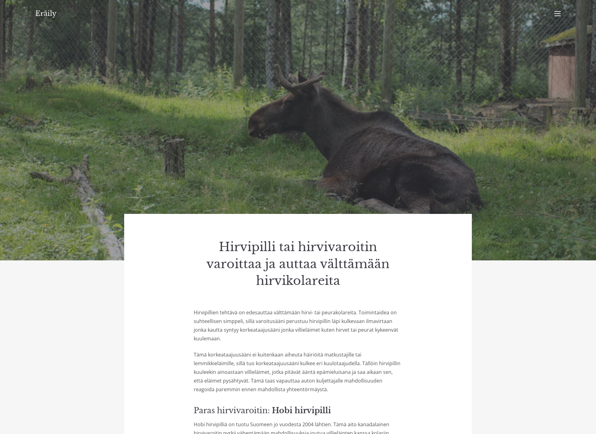 Näyttökuva hirvivaroitin.fi