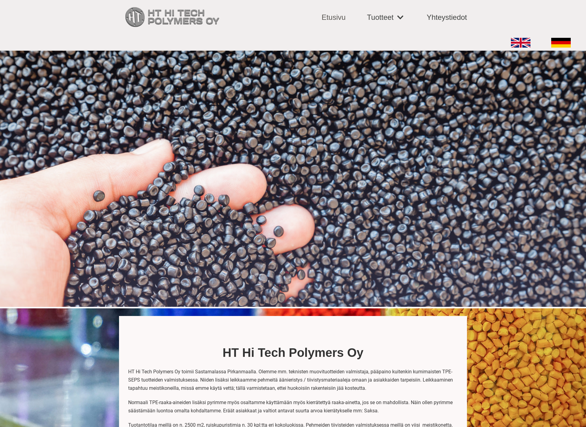 Screenshot for hitech-polymers.fi