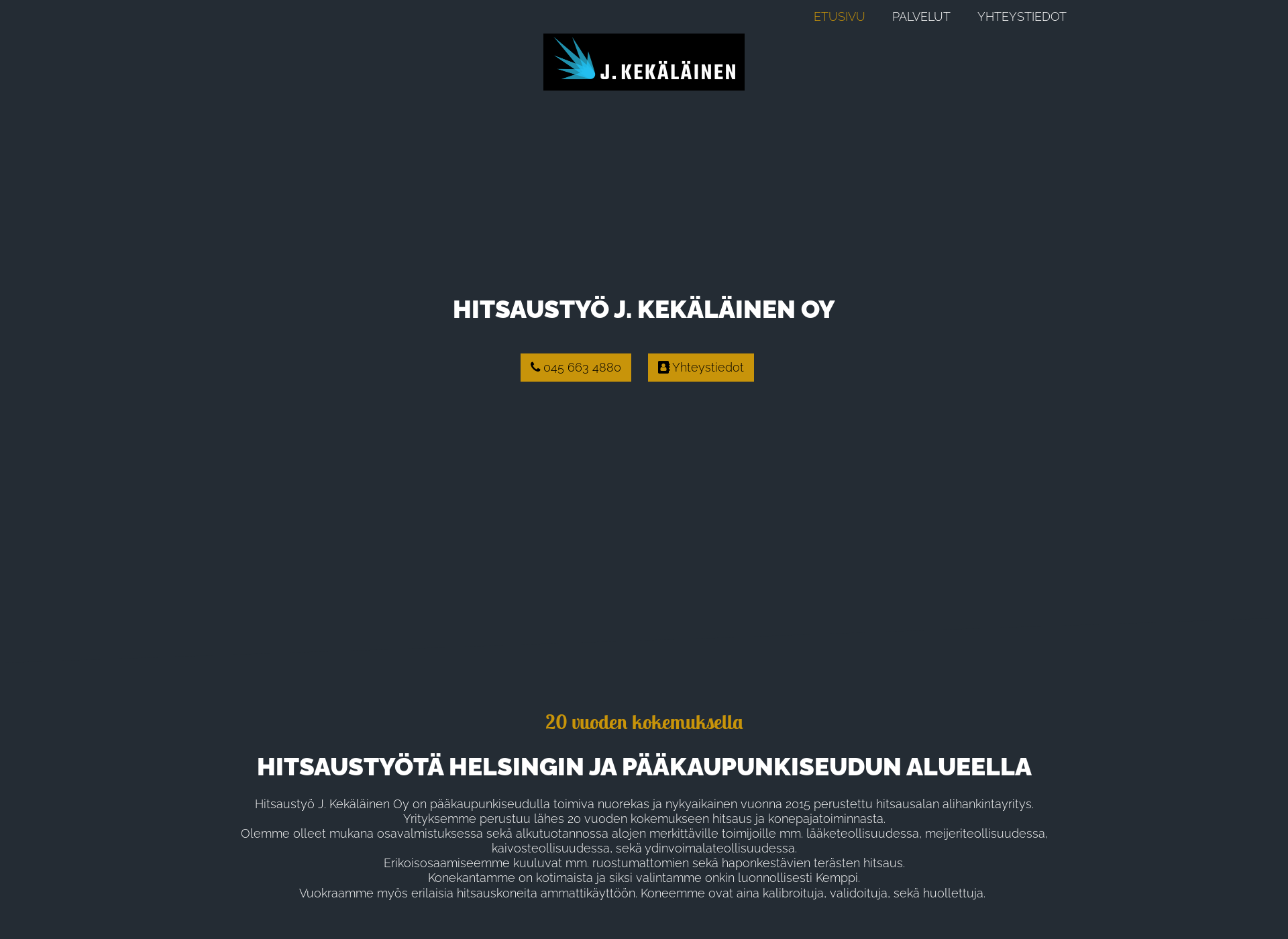 Skärmdump för hitsaustyö.fi