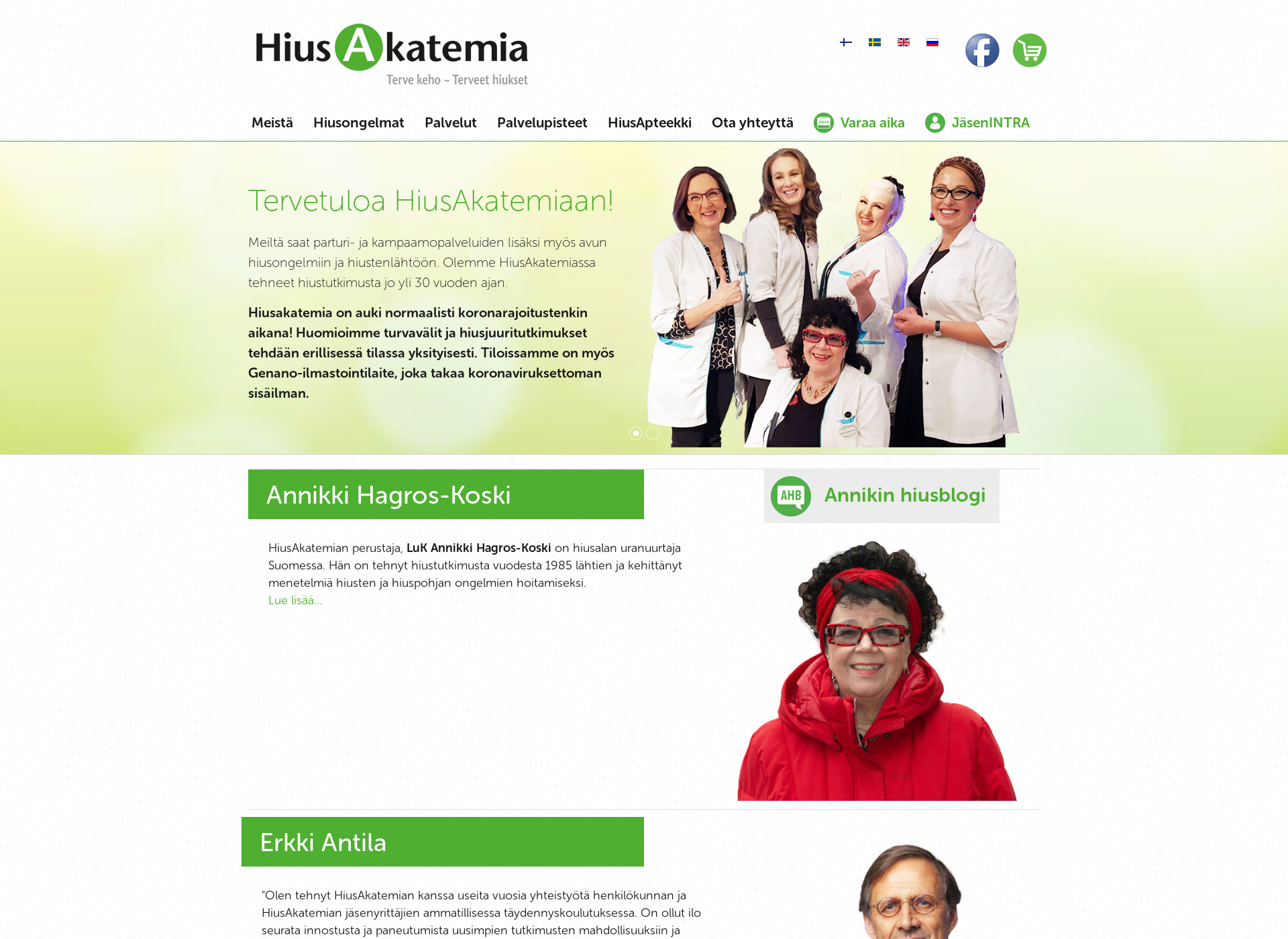 Screenshot for hiusakatemia.fi