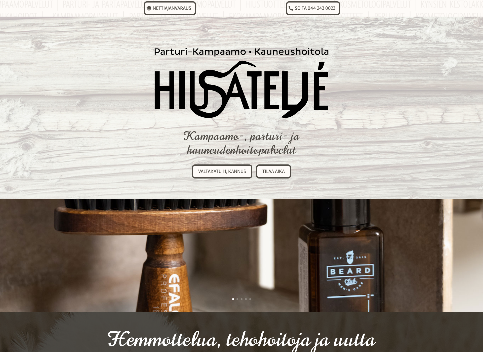 Screenshot for hiusateljekannus.fi