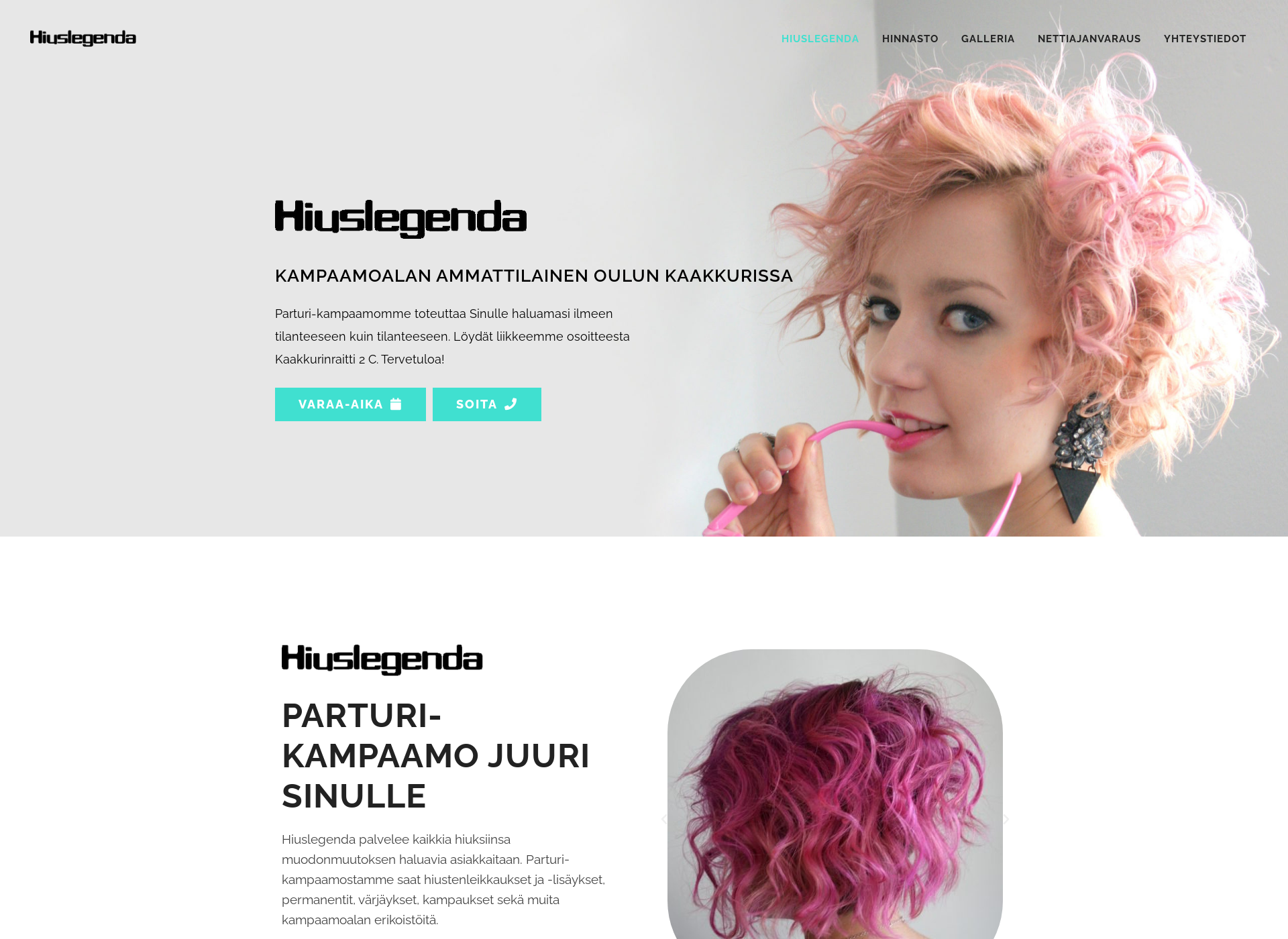Screenshot for hiuslegenda.fi