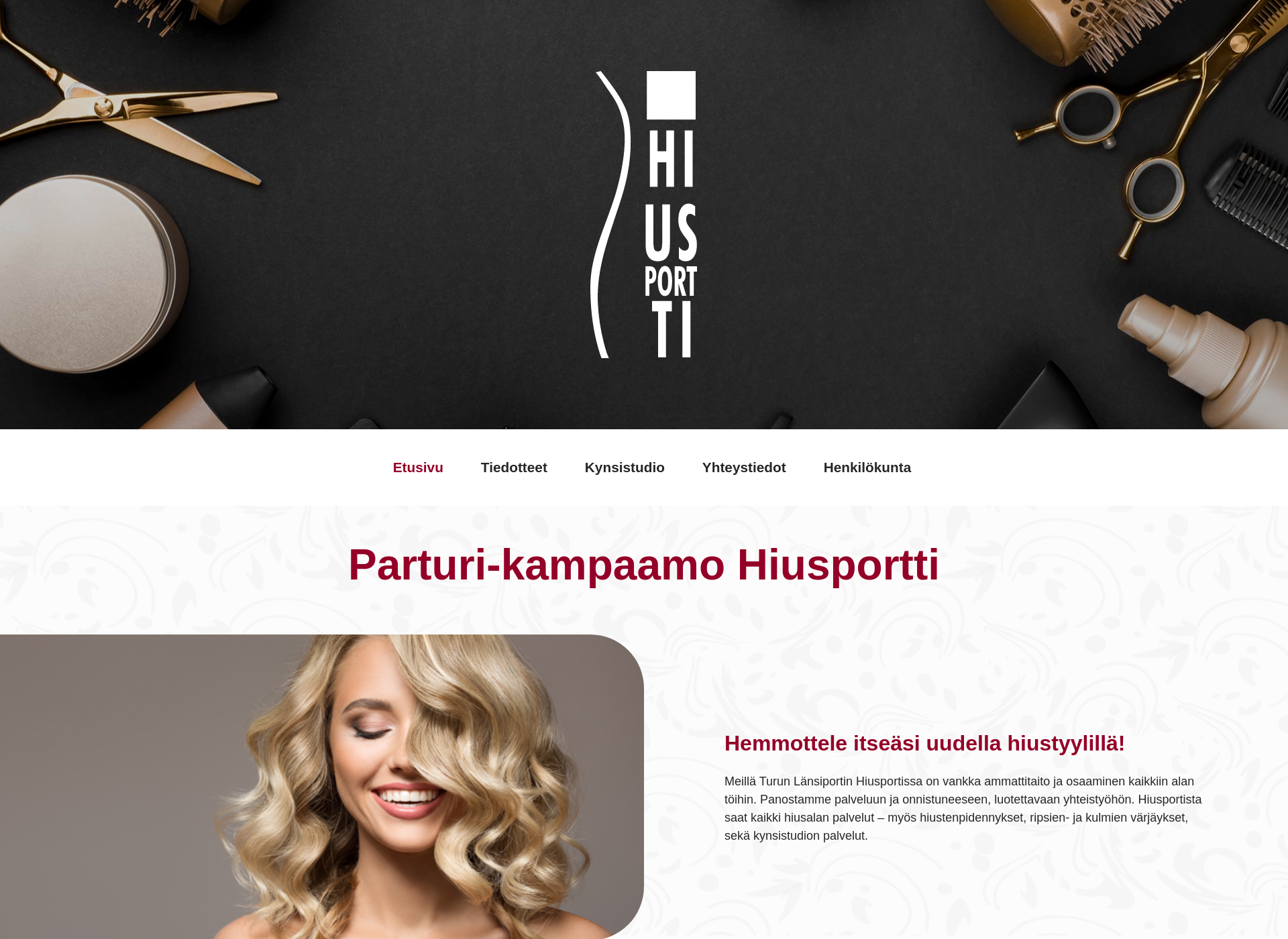 Skärmdump för hiusportti.fi