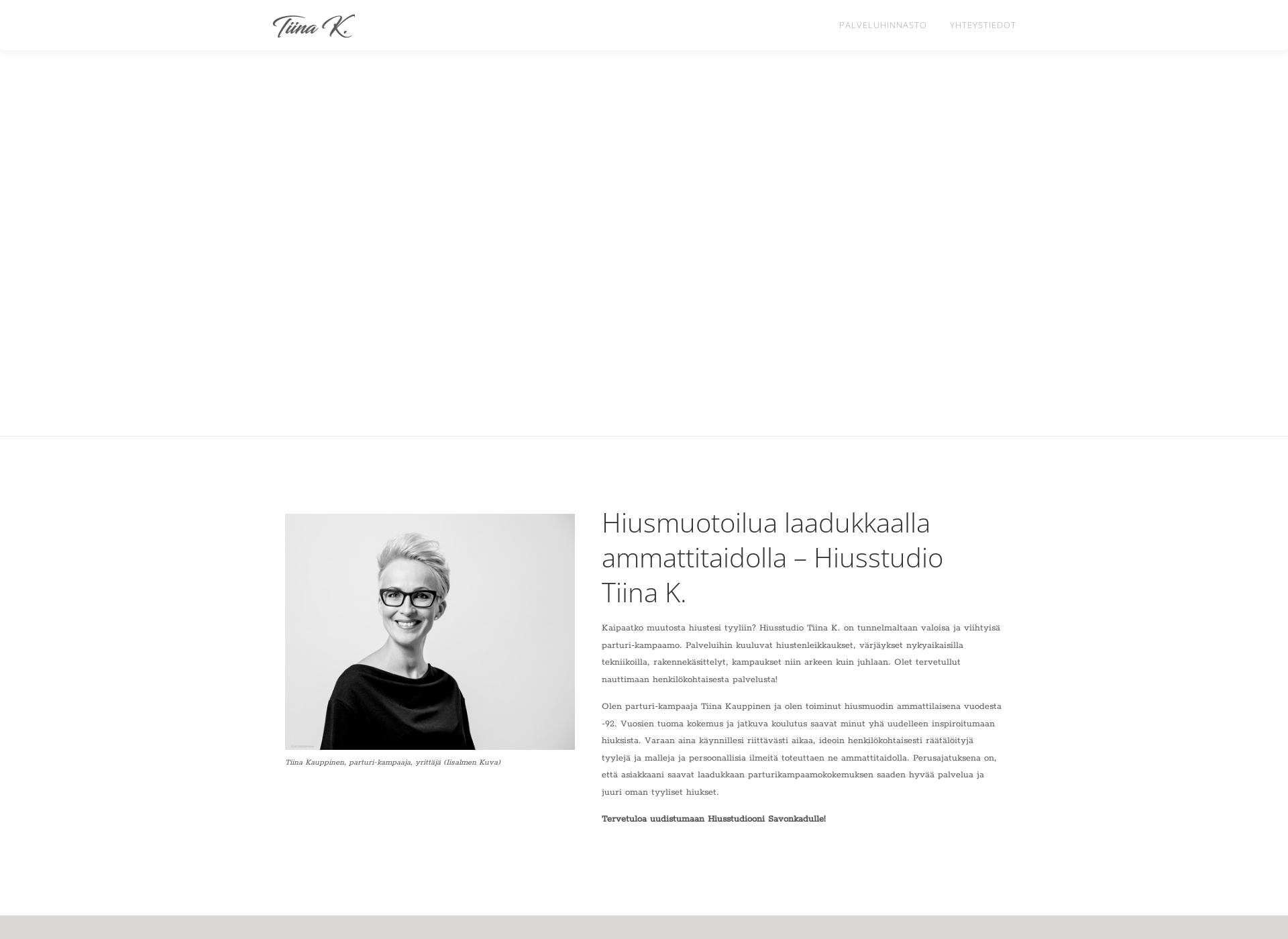 Screenshot for hiusstudiotiinak.fi