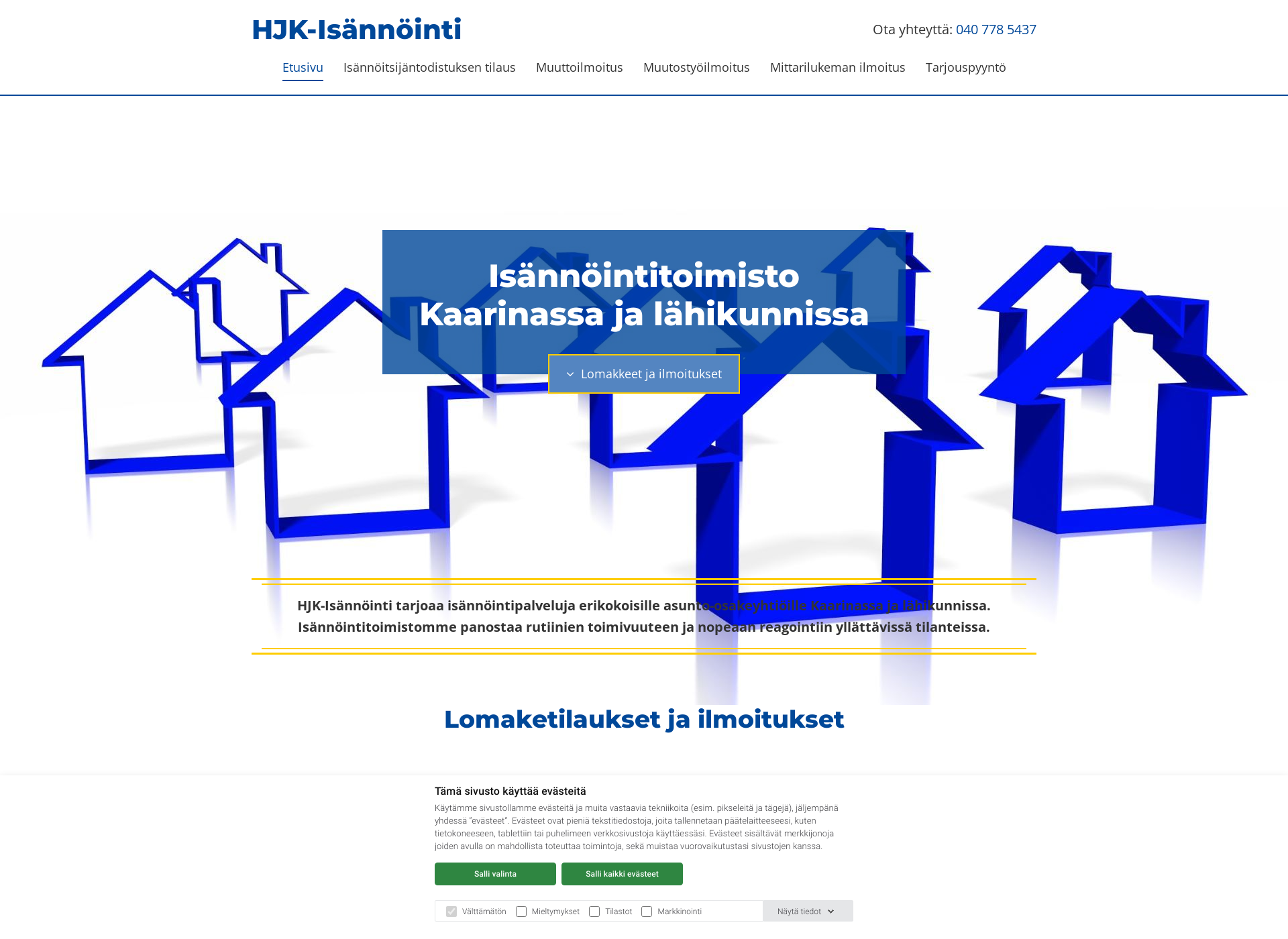 Screenshot for hjkisannointi.fi