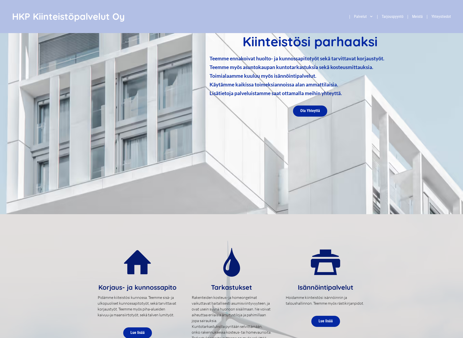 Screenshot for hkpkiinteistopalvelut.fi