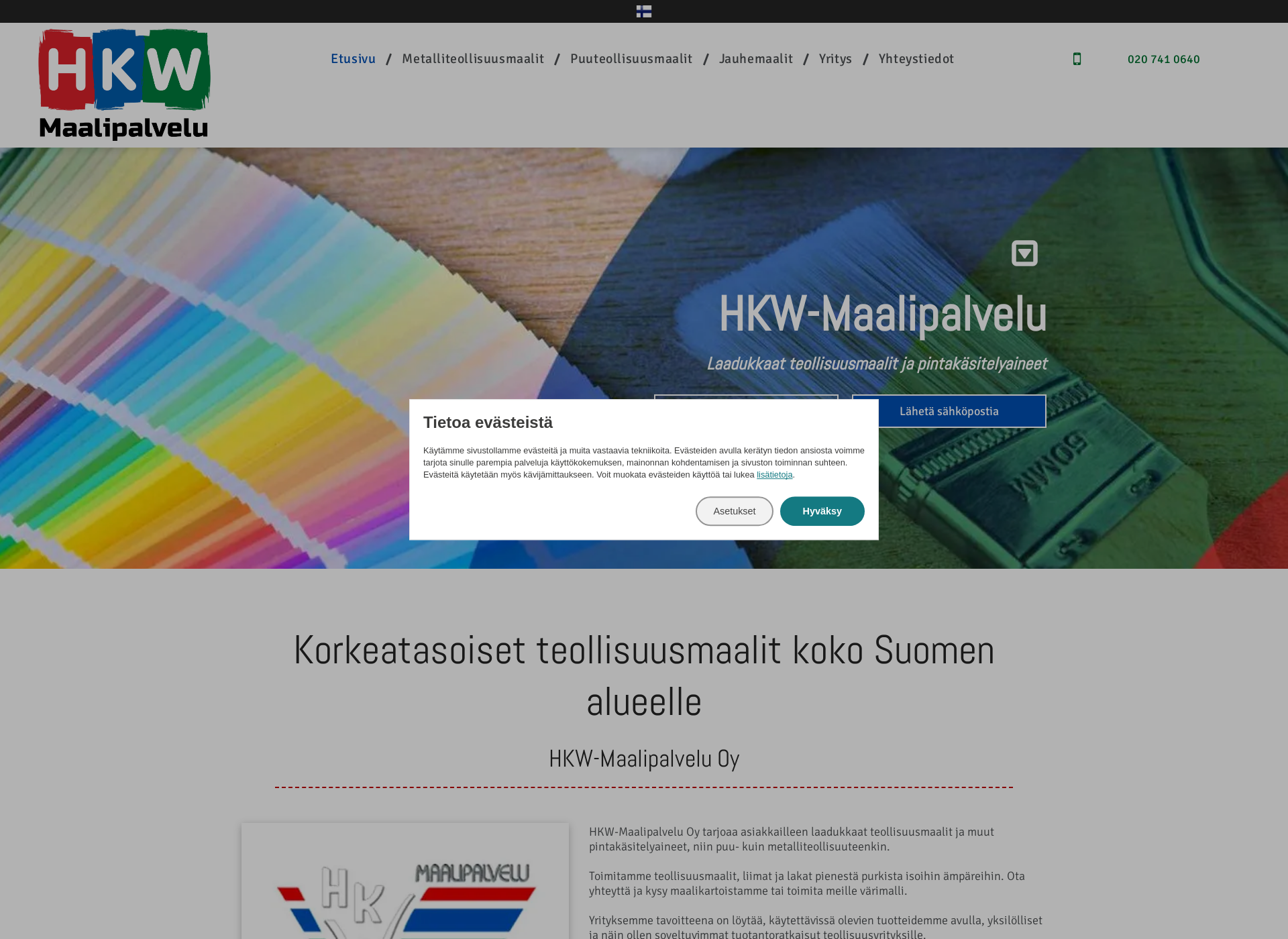 Screenshot for hkw-maalipalvelu.fi